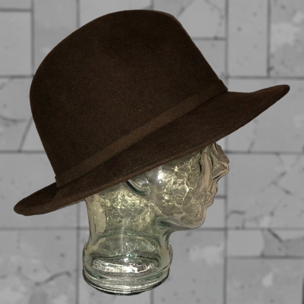Vintage Schuman Of New Haven Brown Fitted Hat, Hat, Men, One Size, Brown, Fitted, Schuman Of New Haven, Hat Size ONE SIZE - 1 Thumbnail