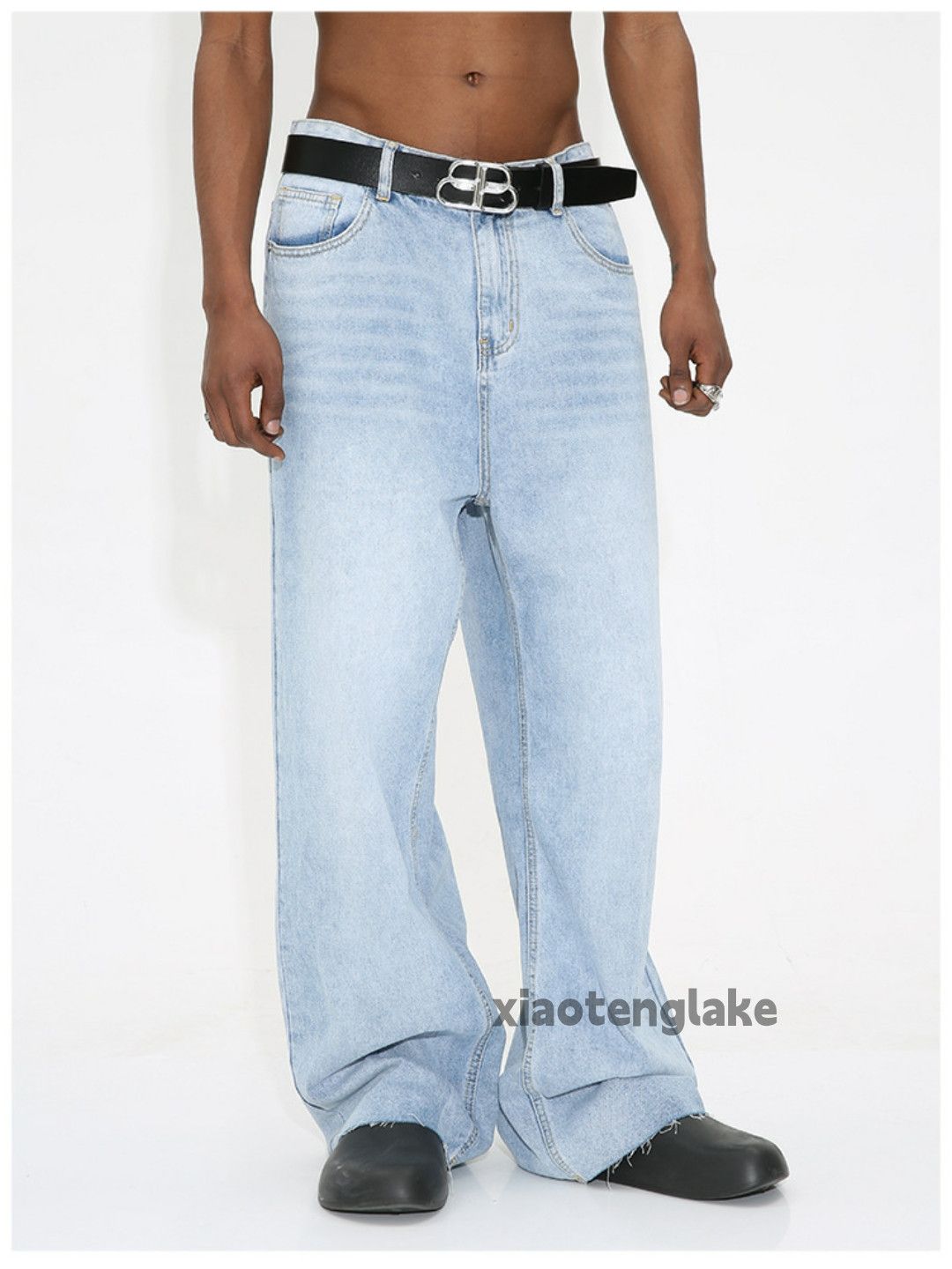 Jean × Vintage washed faded cleanfit yuppie loose baggy jeans Size US 30 / EU 46 - 3 Thumbnail
