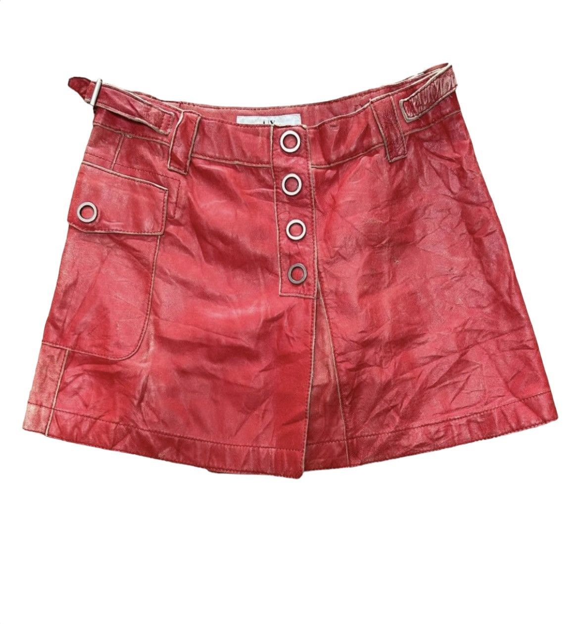 A X Mini Skirt Leather With Pocket