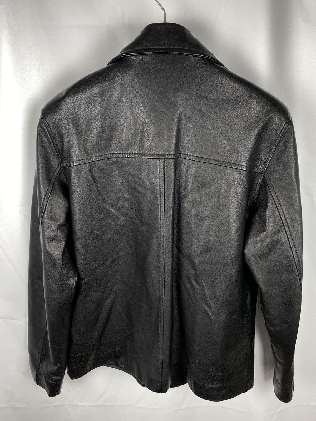 Designer Dormeuil England Soft Genuine Leather Jacket Size US L / EU 52-54 / 3 - 2 Thumbnail
