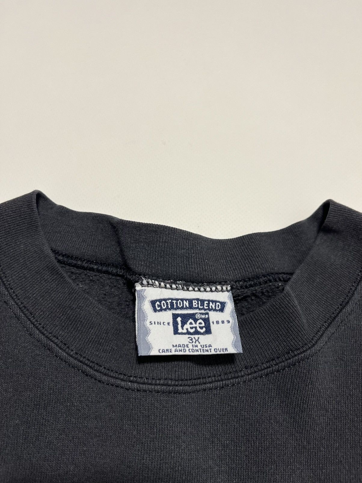 Lee Perfectly Faded Black 90s Lee Heavyweight Sweatshirt Boxy Size US XL / EU 56 / 4 - 3 Thumbnail
