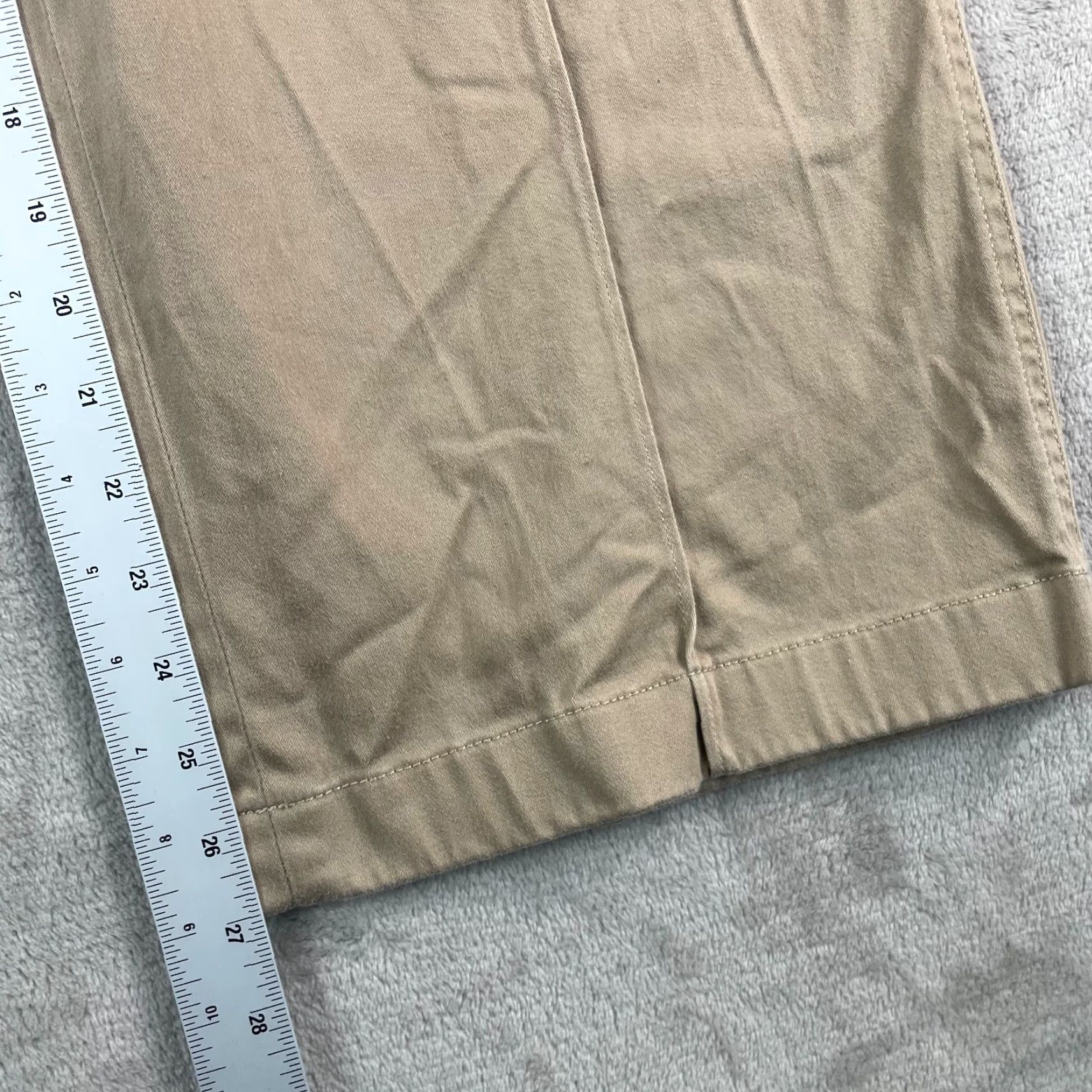 Polo Ralph Lauren VINTAGE Polo Ralph Lauren Wide Leg Cargo Trouser Pant Women 4 Beige Utility Inspired Size 27" / US 4 / IT 40 - 6 Thumbnail