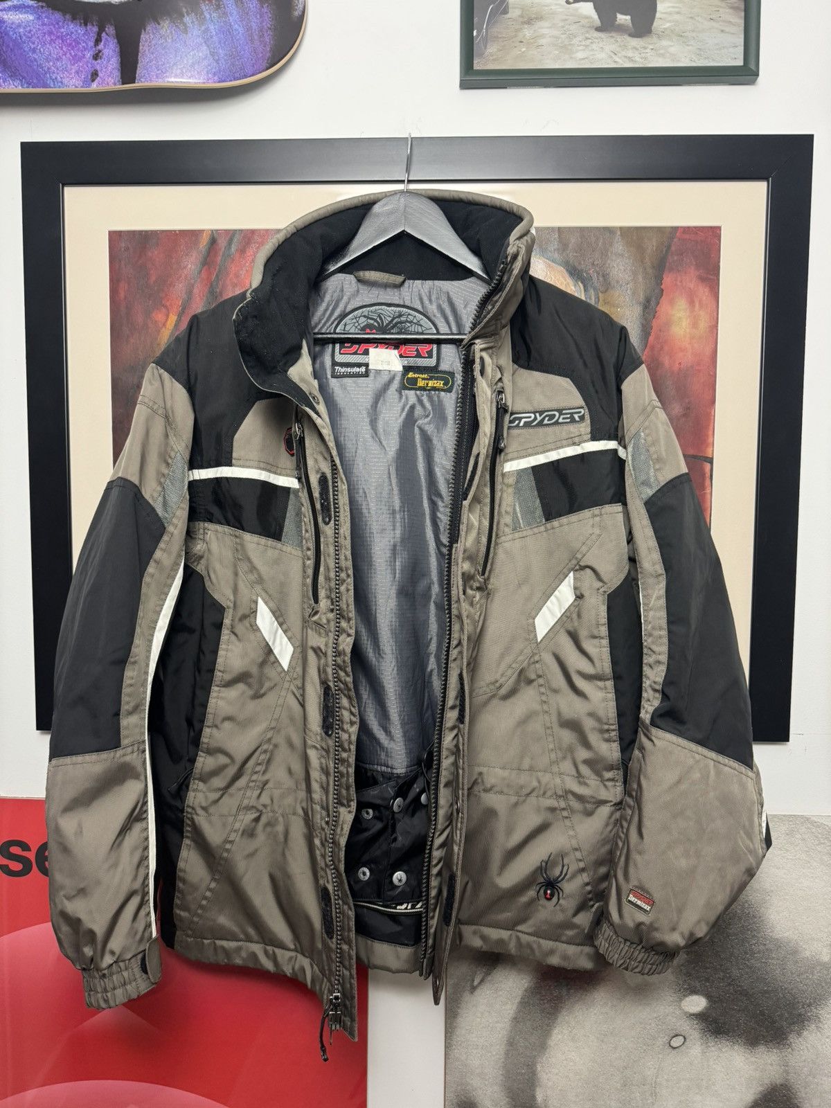 Spyder Spyder X-static Insulat Ski jacket Spiderweb Beige Rare Hype Size US L / EU 52-54 / 3 - 2 Thumbnail