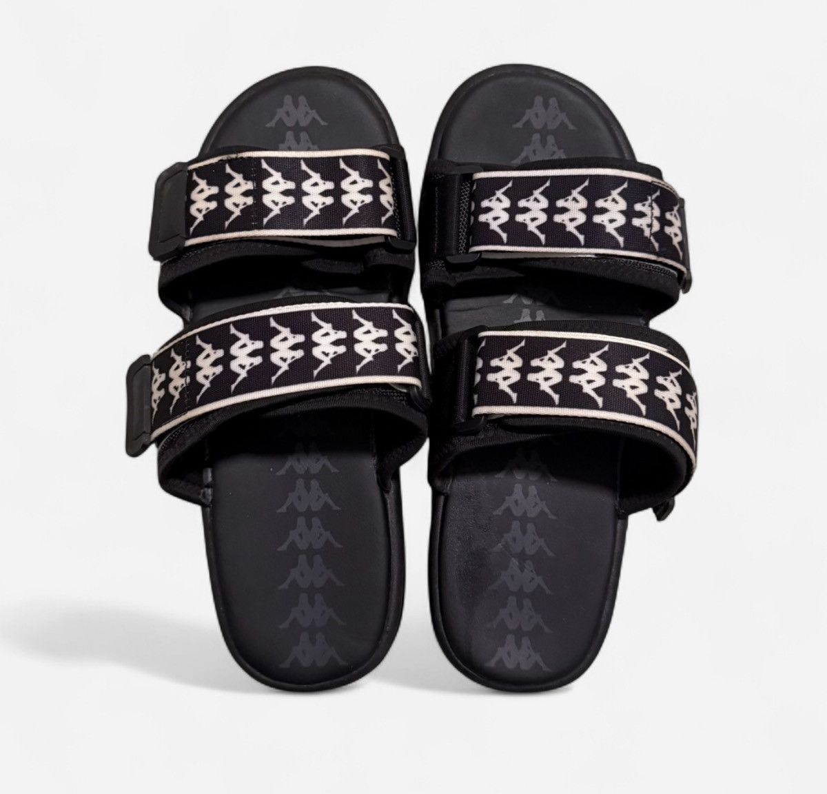Kappa Black Kappa Slides- Banda Aster (Black White) Size US 9 / EU 42 - 1 Thumbnail