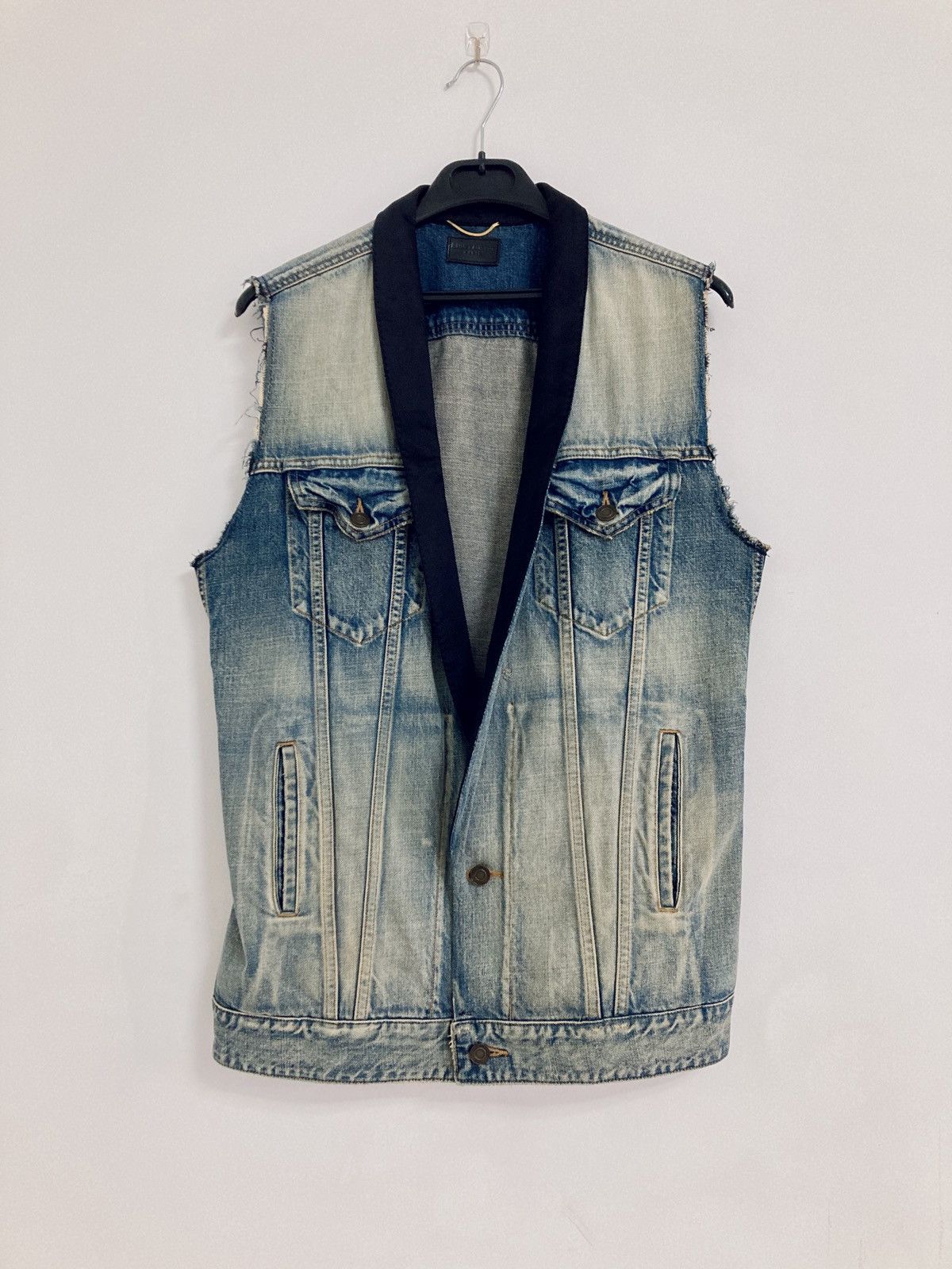 Saint Laurent Paris Saint Laurent Paris by Hedi Slimane 16SS Runway Denim Vest Size M / US 6-8 / IT 42-44 - 5 Thumbnail