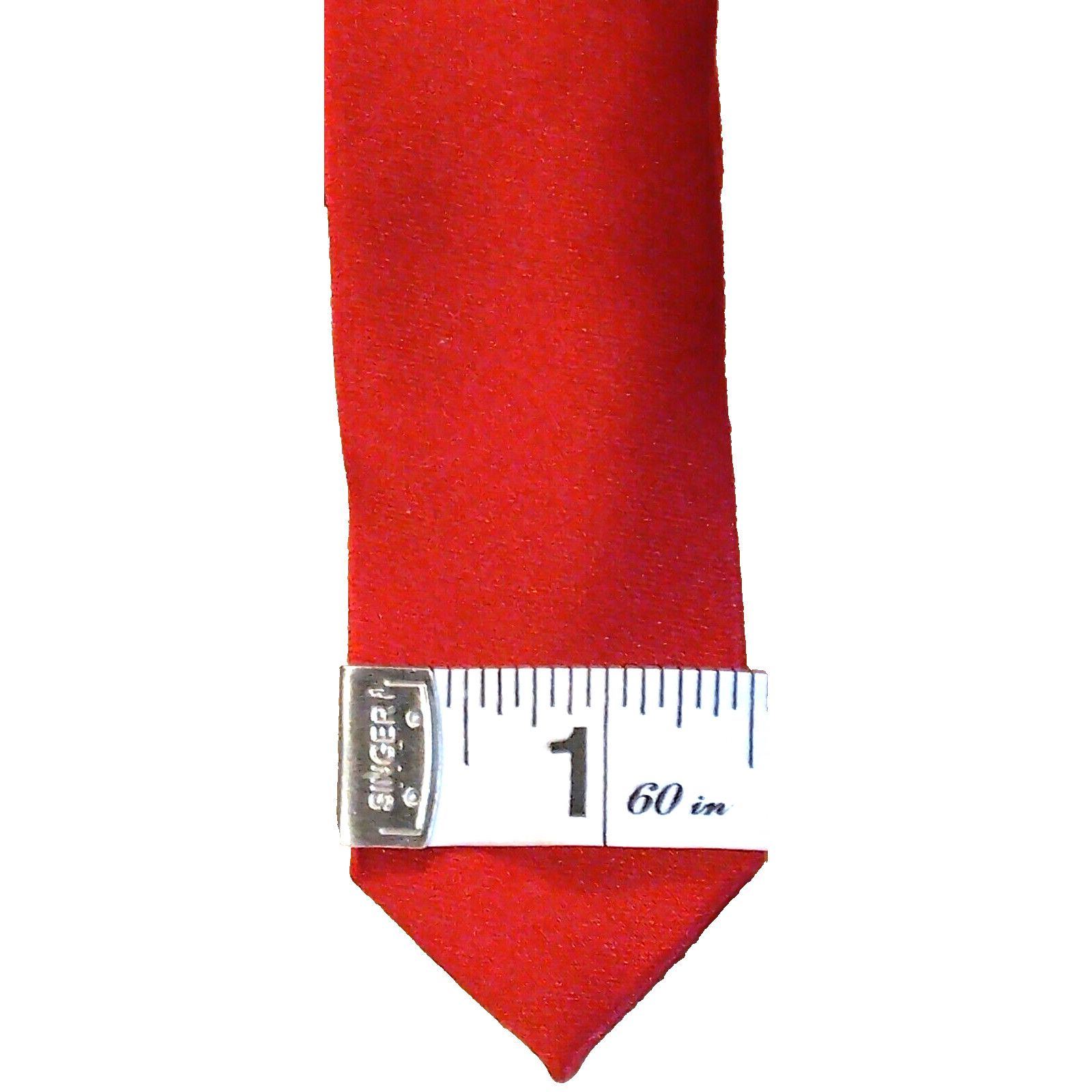 Alfani Alfani Poly Men's Solid Cherry Red Slim 1.5" Formal Neck Tie Size ONE SIZE - 1 Thumbnail