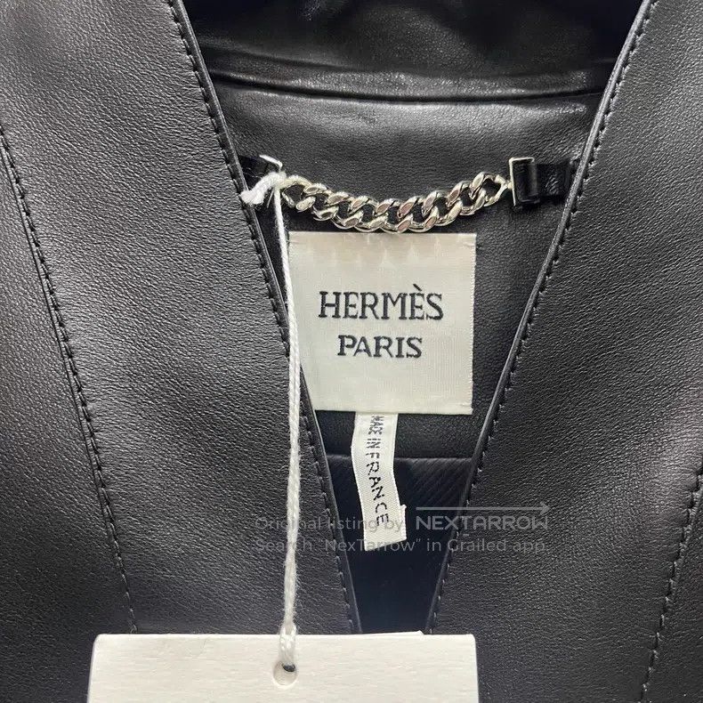 Hermes Hermes Minimalist Style Lamb Leather Jacket Size XXS / US 00 / IT 34 - 4 Thumbnail