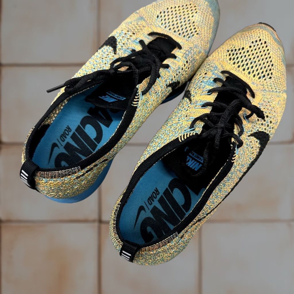 Nike Nike Flyknit Racer SHERBET Bright Citrus/Blue Lagoon SZ 10.5 Men Sneakers Nike Flyknit Racer Sneaker 2015 Mens Size US 10 / EU 43 - 1 Thumbnail