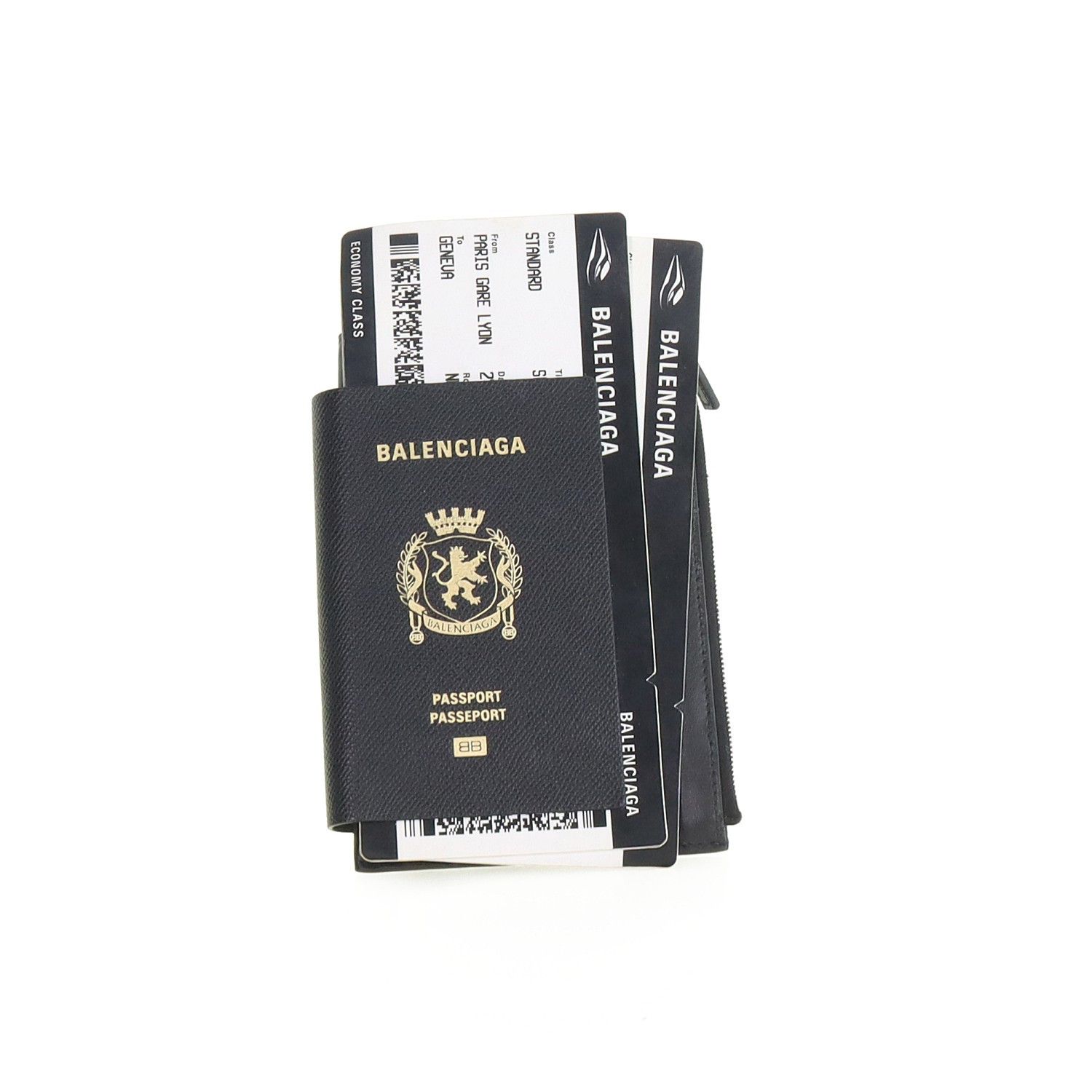Balenciaga Balenciaga Logo Passport Holder Wallet Size ONE SIZE - 1 Thumbnail