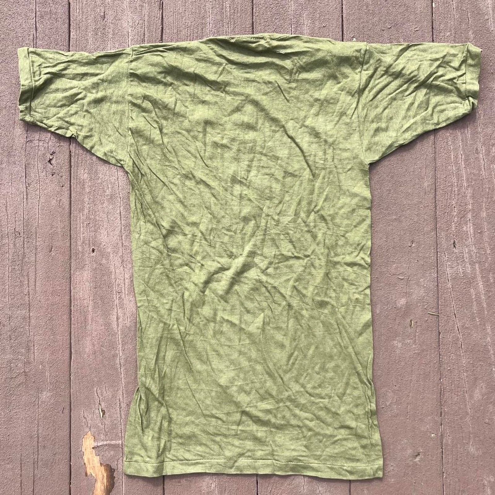 American Apparel Vintage 80s Green USMC SINGLE STITCH Shirt Size US XS / EU 42 / 0 - 6 Thumbnail