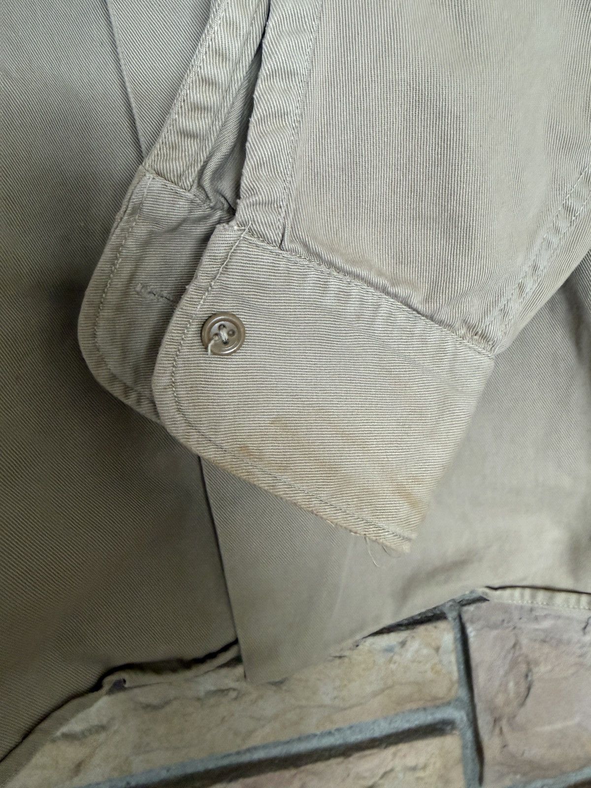 Vintage Vintage 50s US Army Military Button Up Khaki Shirt Size US L / EU 52-54 / 3 - 8 Thumbnail