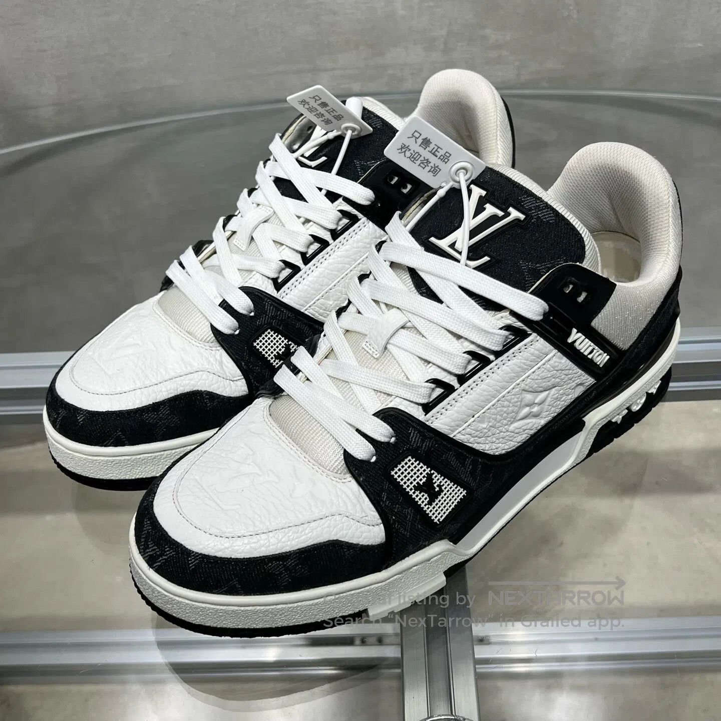 Louis Vuitton Louis Vuitton Trainer Black and White Jeans shoes Size US 7.5 / EU 40-41 - 1 Thumbnail