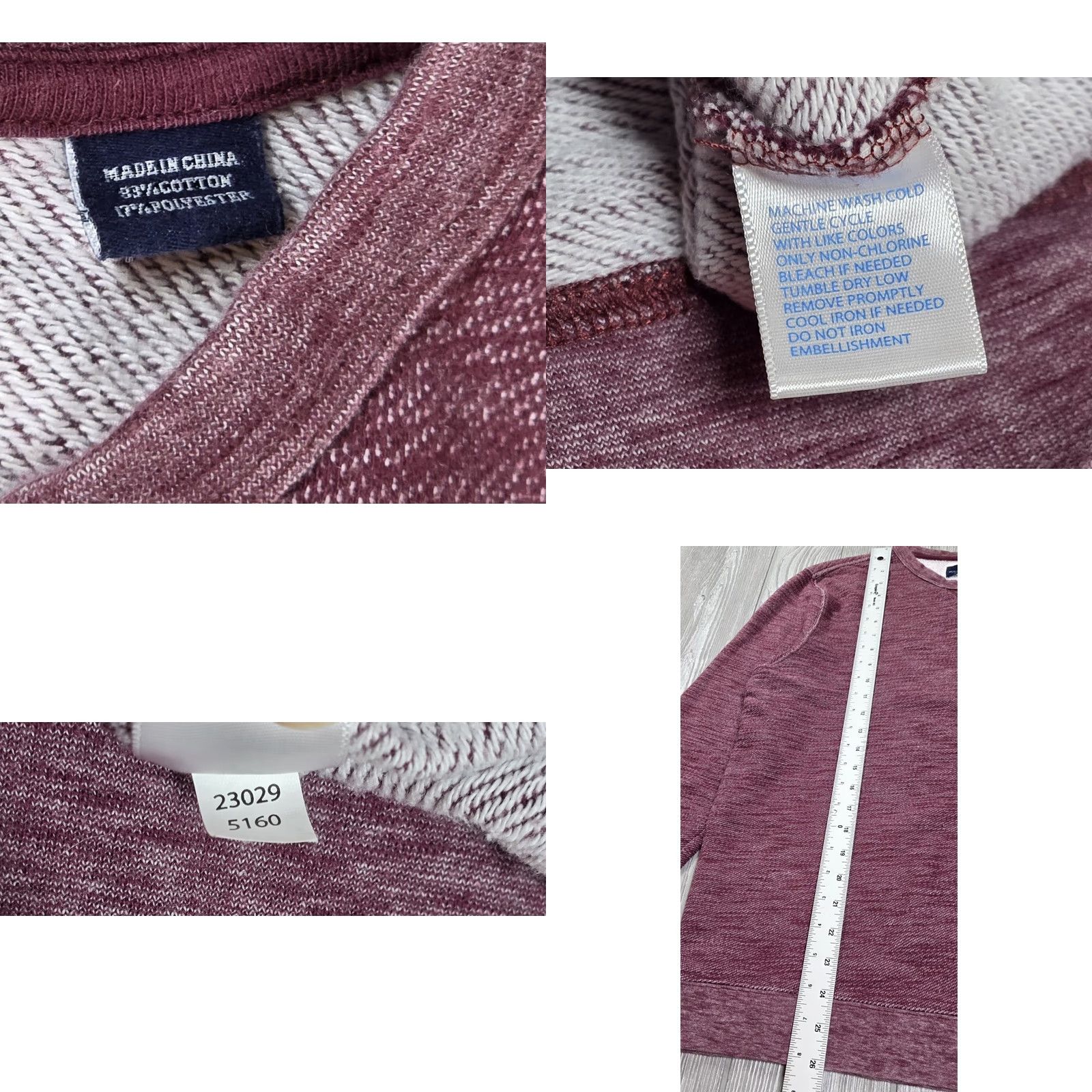 Southern Tide Southern Tide Sweatshirt Mens M Heather Maroon Crew Neck Pullover Knit Embroidered Skipjack Logo Casual All Seasons Regular Fit Shirt Clothing Size US M / EU 48-50 / 2 - 8 Thumbnail