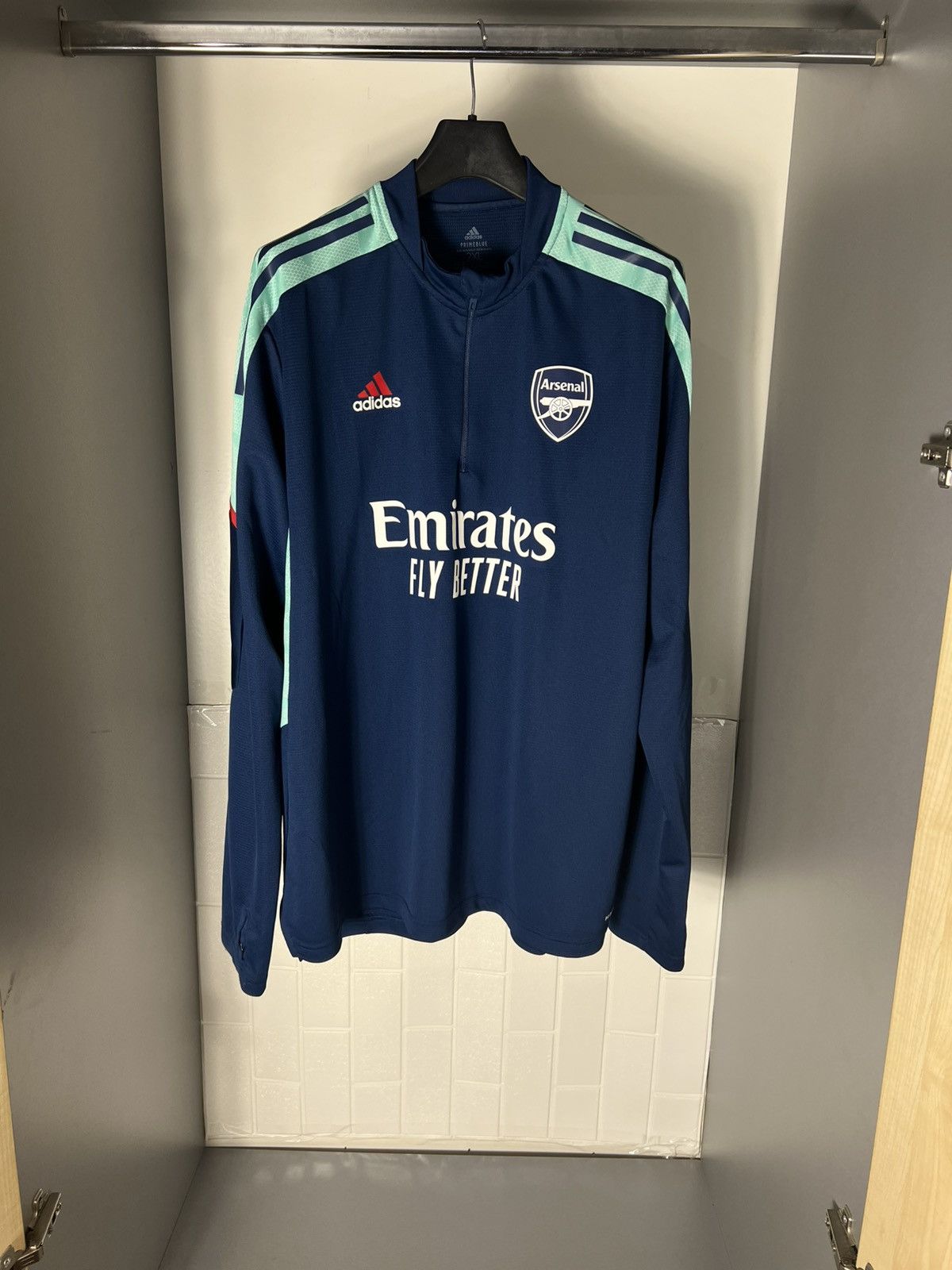 VERY RARE ADIDAS FC ARSENAL LONDON SOCCER JERSEY BLOKECORE