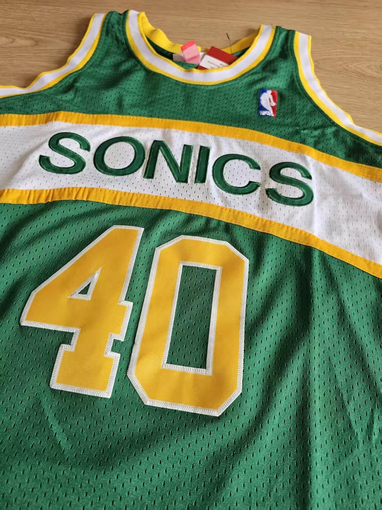 NBA Seattle Super Sonics #40 Shawn Kemp Jersey Size US XL / EU 56 / 4 - 4 Thumbnail