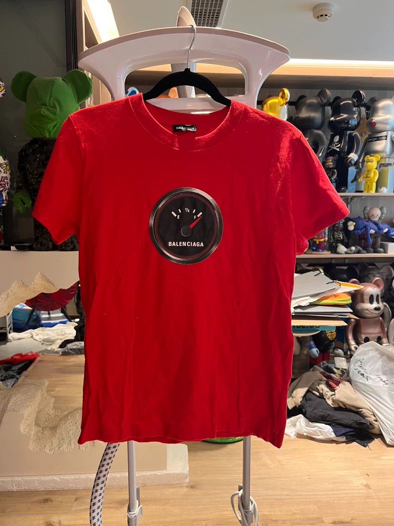 Balenciaga Balenciaga Bright Red Oil Dial Short Sleeve - Very Stylish Size US M / EU 48-50 / 2 - 1 Thumbnail