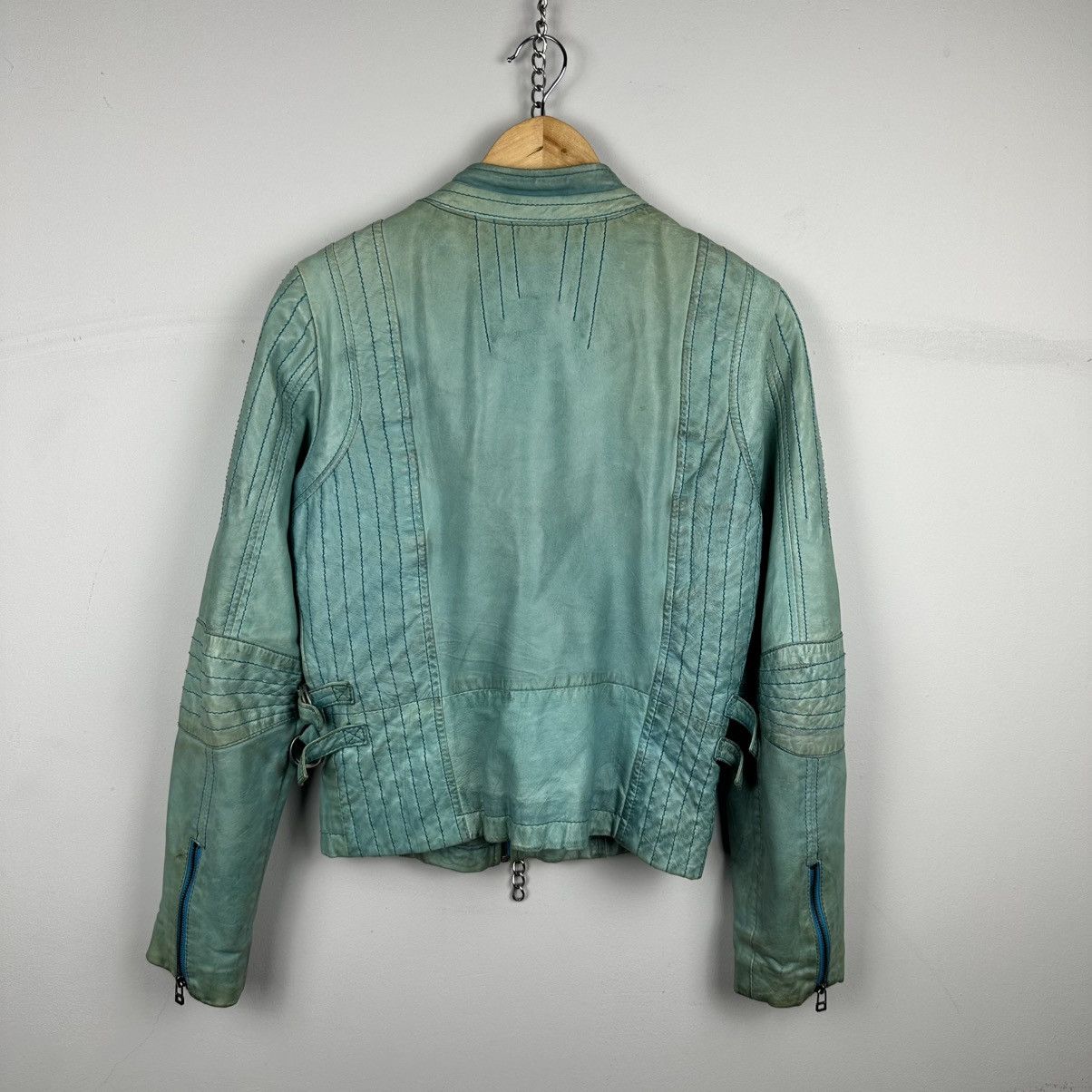 Vintage Vintage Rare Freaky Nation Crazy Faded Leather Jacket Size M / US 6-8 / IT 42-44 - 19 Thumbnail