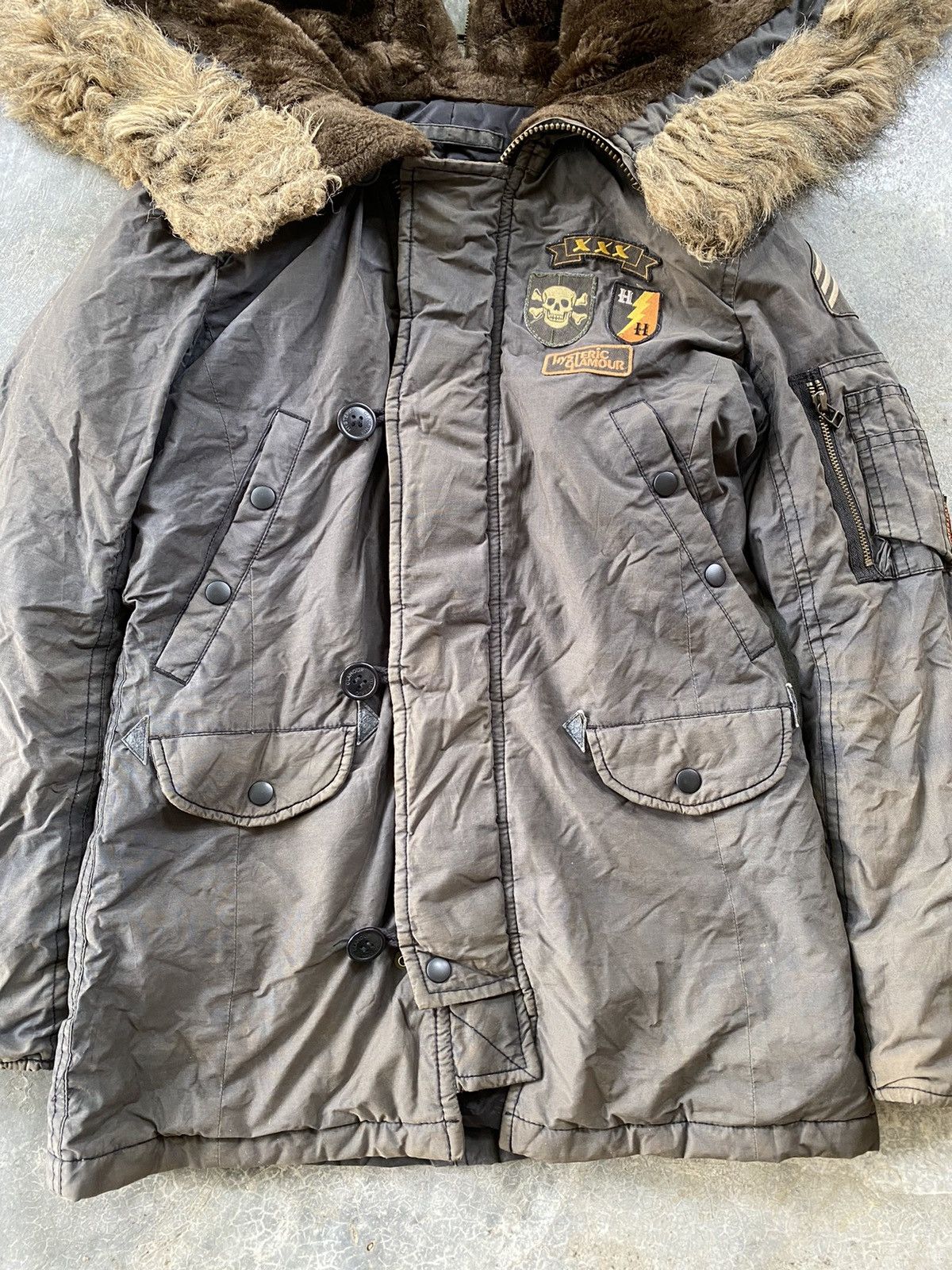 Hysteric Glamour 90s split fur military parka jacket Size S / US 4 / IT 40 - 2 Thumbnail