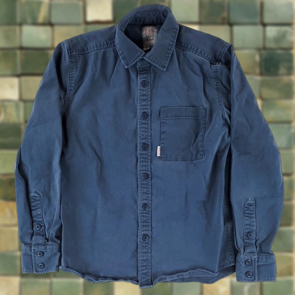Topo Designs Topo Designs Shirt Button Up Field Blue Long Sleeve Mens S Size US S / EU 44-46 / 1 - 1 Thumbnail