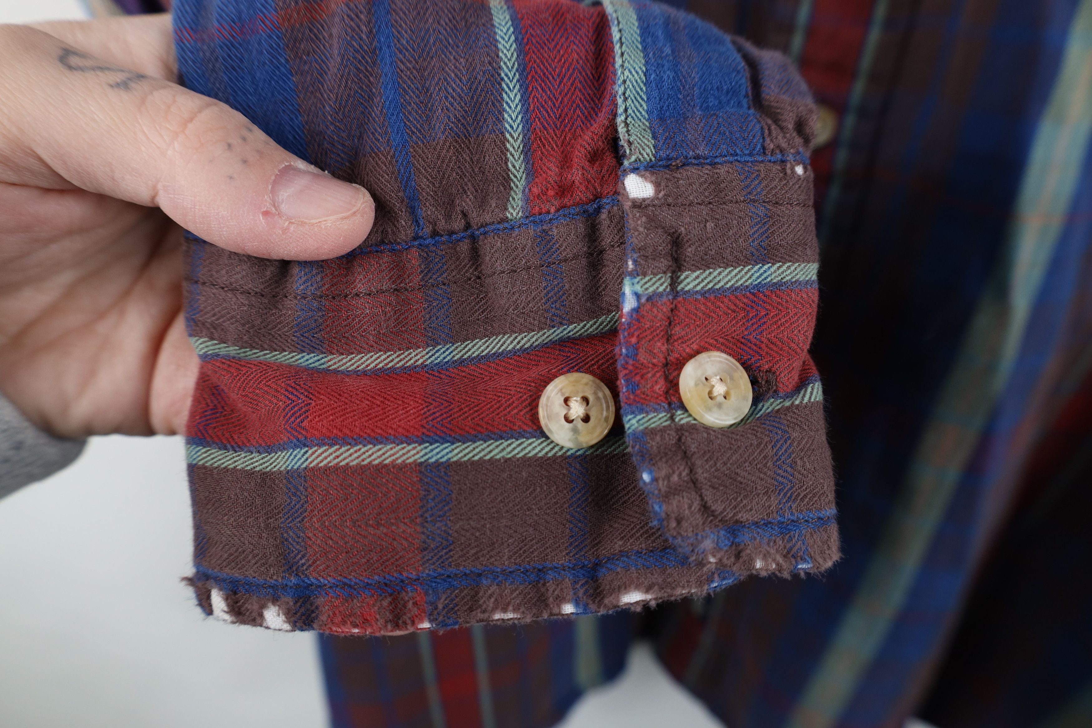 Vintage Vintage 90s Streetwear Rainbow Plaid Flannel Button Shirt Size US XL / EU 56 / 4 - 6 Thumbnail