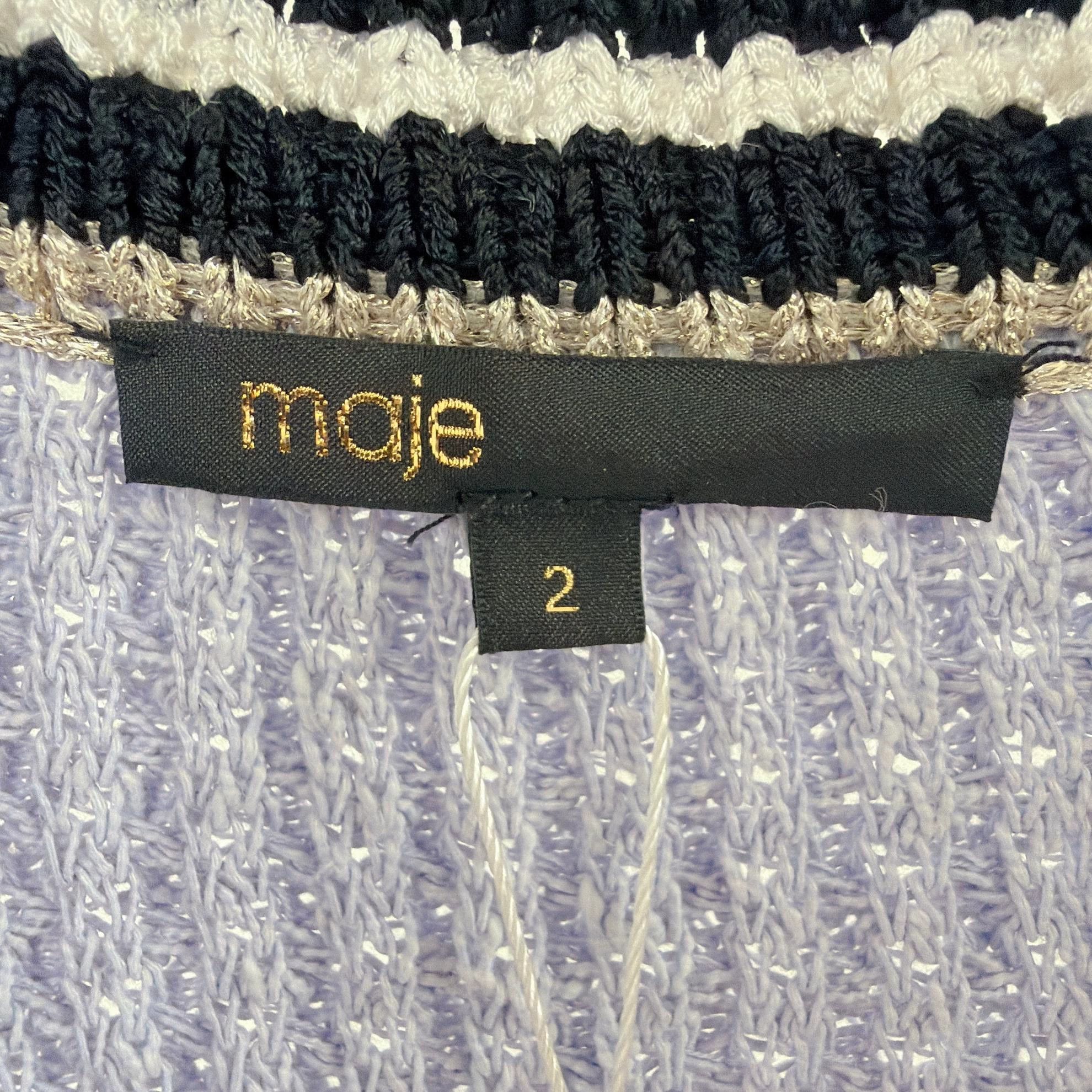 Maje Maje purple knit cardigan size 2 Size M / US 6-8 / IT 42-44 - 6 Thumbnail