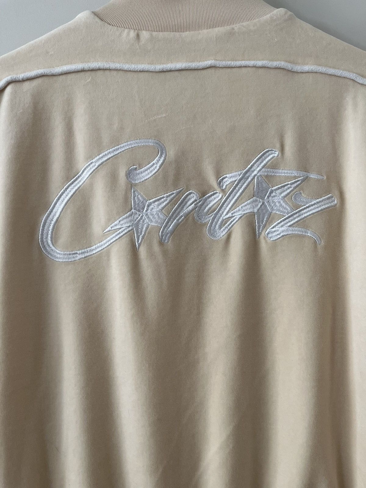 Corteiz Crtz Allstarz VVS Velour jacket medium size vanilla cream wh Size US M / EU 48-50 / 2 - 8 Thumbnail