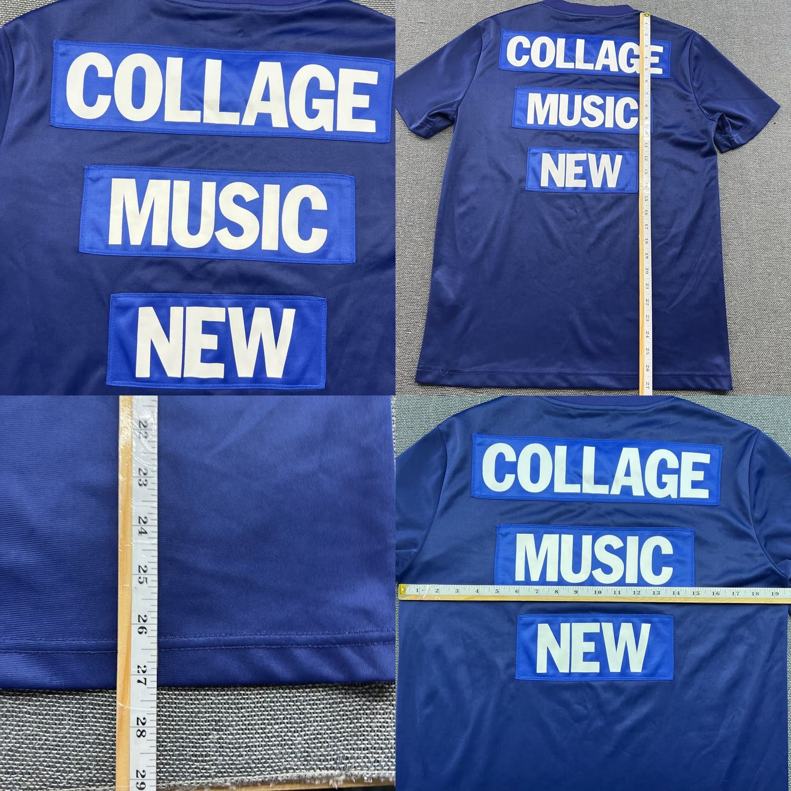 Acne Studios Acne Studios Joshi Collage T-Shirt Mens Medium Blue Tee Music New Shirt M Blue Mens Sports Moisture Wicking Quick Dry Size US M / EU 48-50 / 2 - 9 Thumbnail