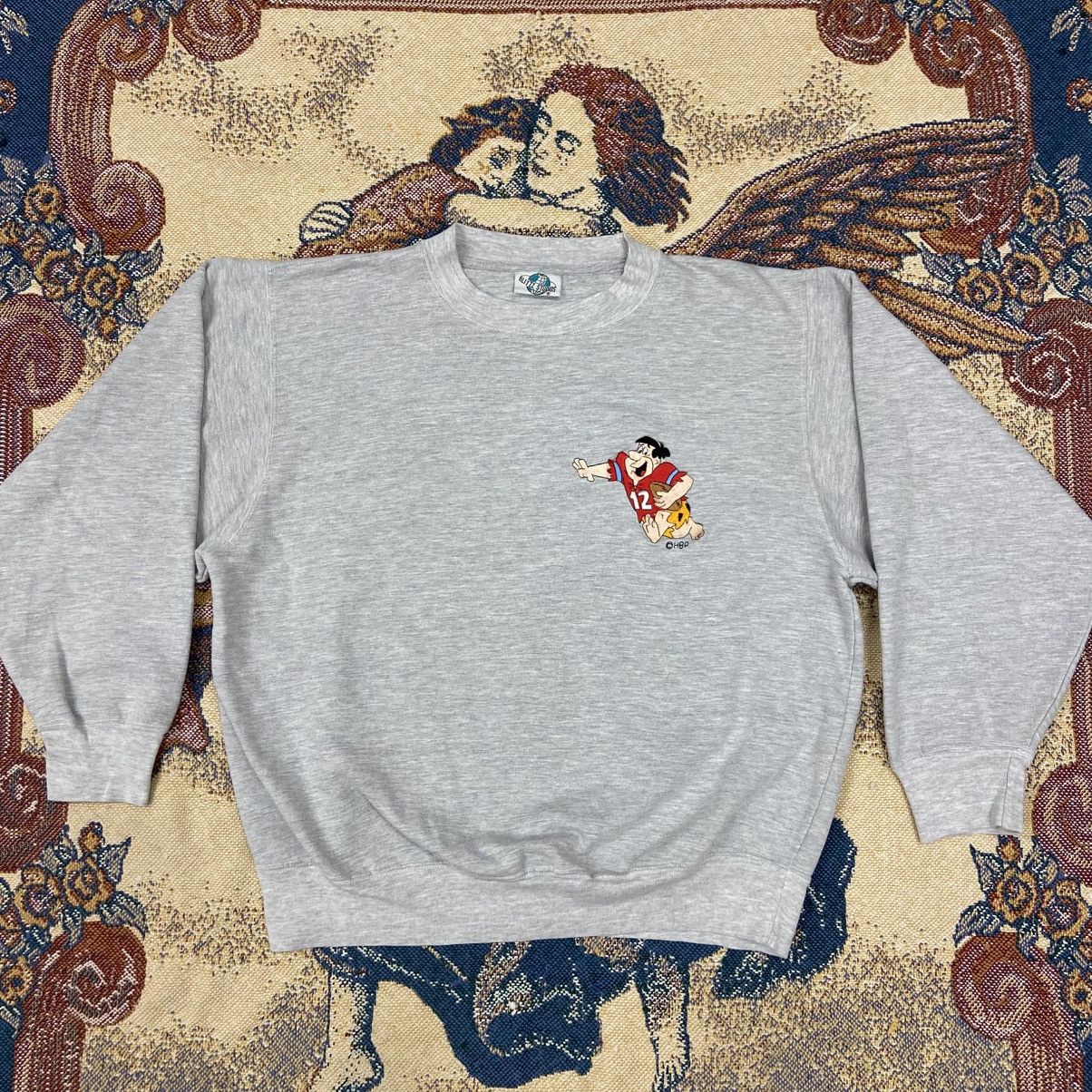 Vintage Vintage Fred Flinstone Football Embroidered Sweatshirt Size US M / EU 48-50 / 2 - 1 Thumbnail
