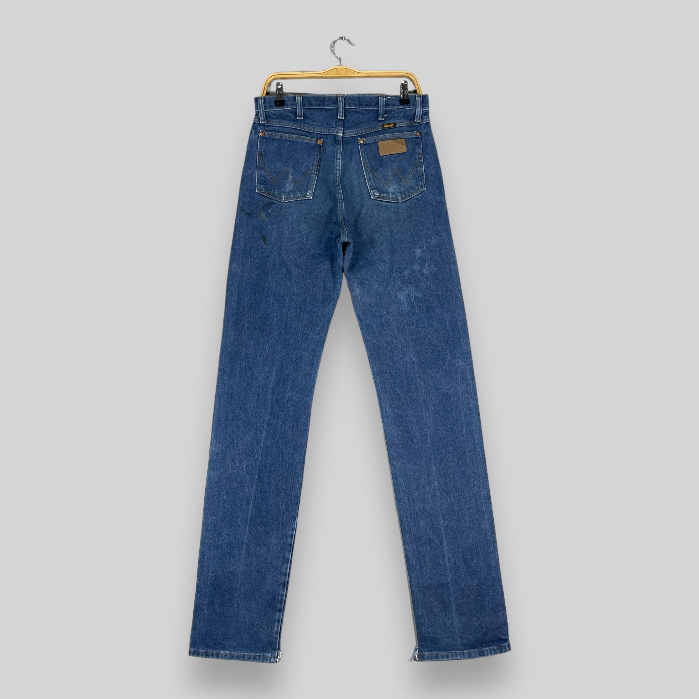 Vintage × Wrangler W31 L38 Vintage Wrangler Distressed Dirty Dark Wash Jeans Size US 31 - 8 Thumbnail