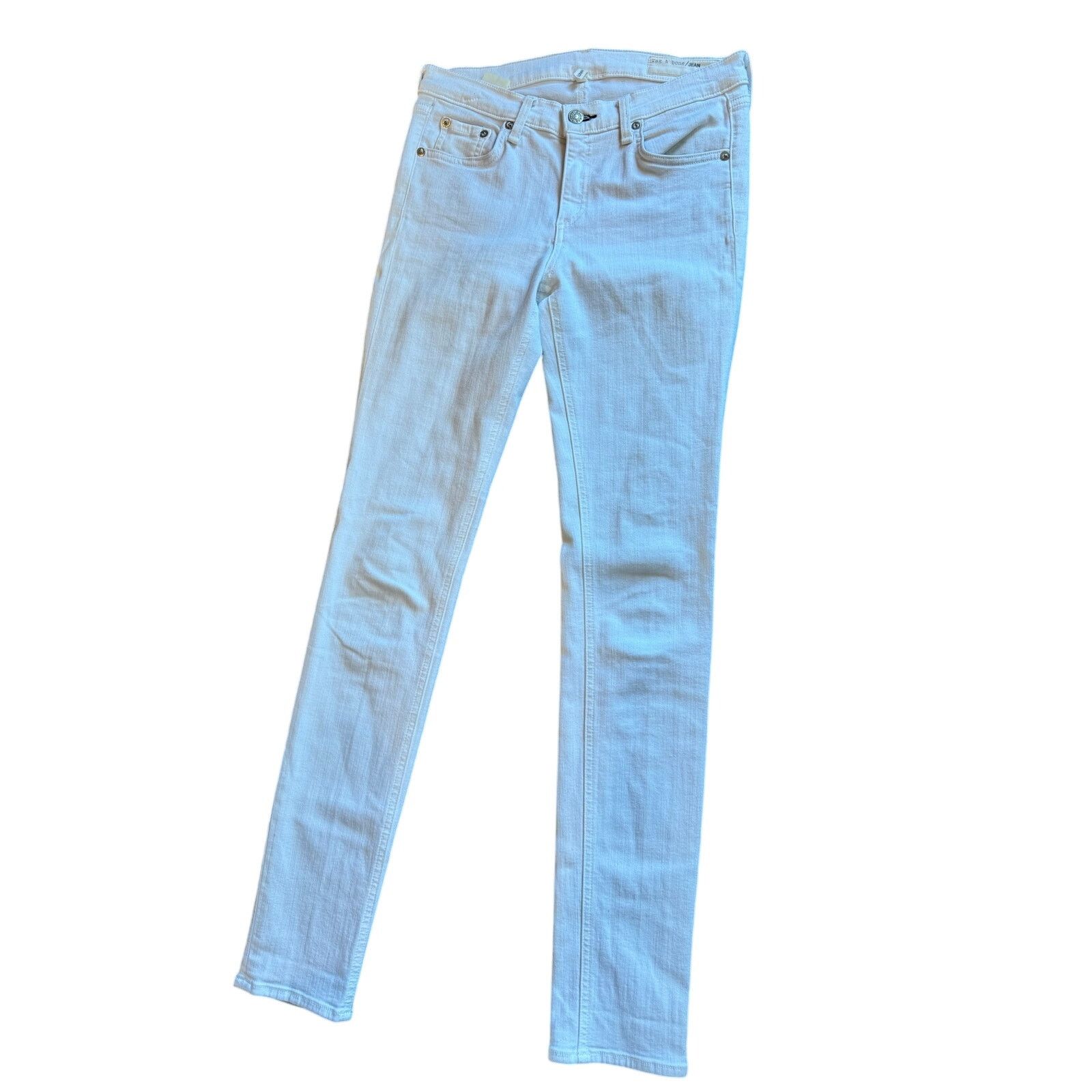 Rag & Bone Rag & Bone Stretchy White Skinny Jeans Size 28 Size 28" / US 6 / IT 42 - 6 Thumbnail
