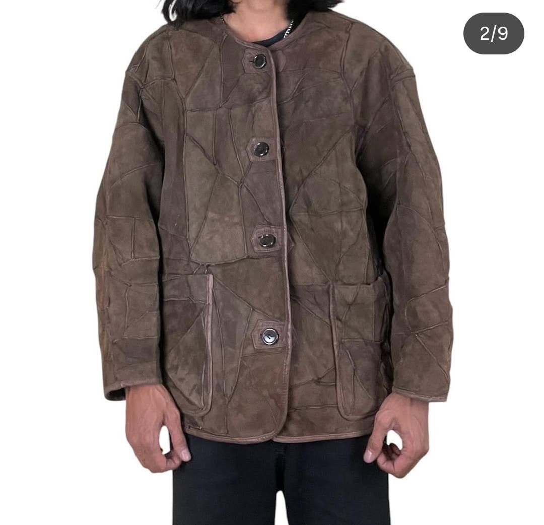 HAI sporting gear レザーパッチワークジャケット Hai Sporting Gear 90's Hai Sporting Gear Issey Miyaki Patchwork