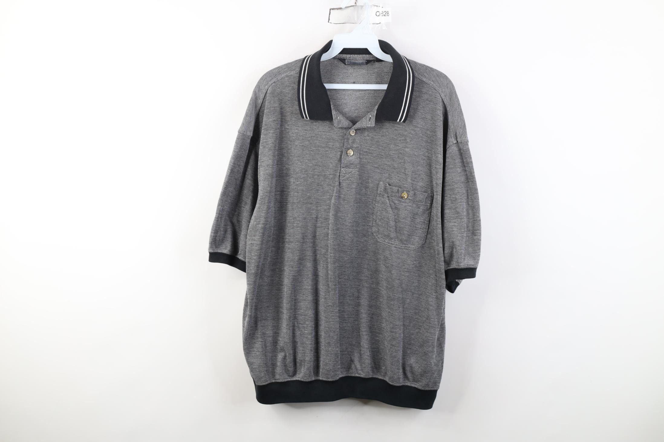 Vintage Vintage 90s Streetwear Collared Pullover Polo Shirt Gray Size US XL / EU 56 / 4 - 1 Thumbnail