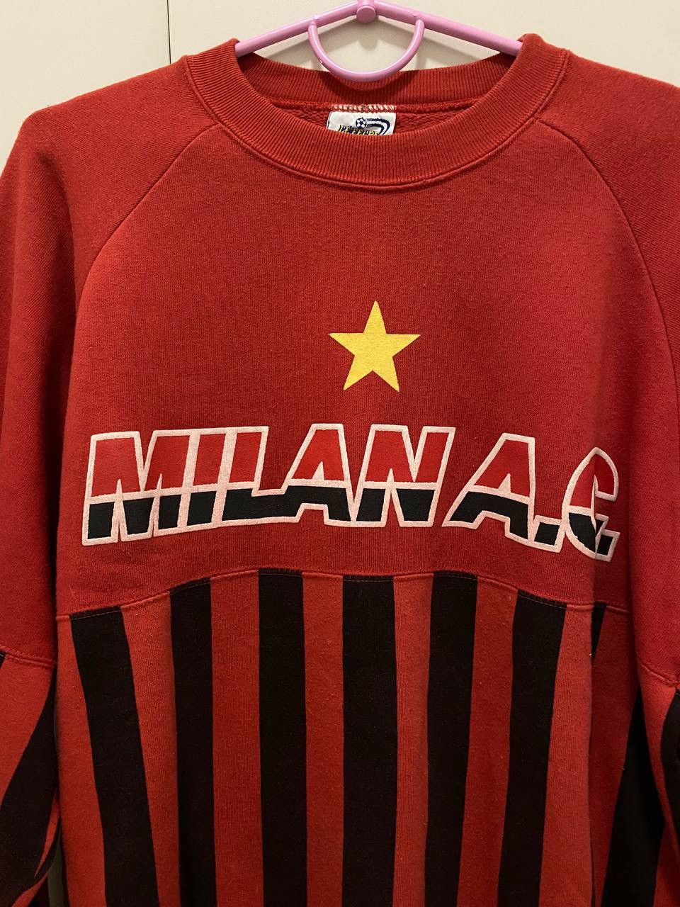 Vintage AC Milan 1990 1991 Le Felpe Dei Grandi M Pullover Jumper Size US L / EU 52-54 / 3 - 3 Thumbnail