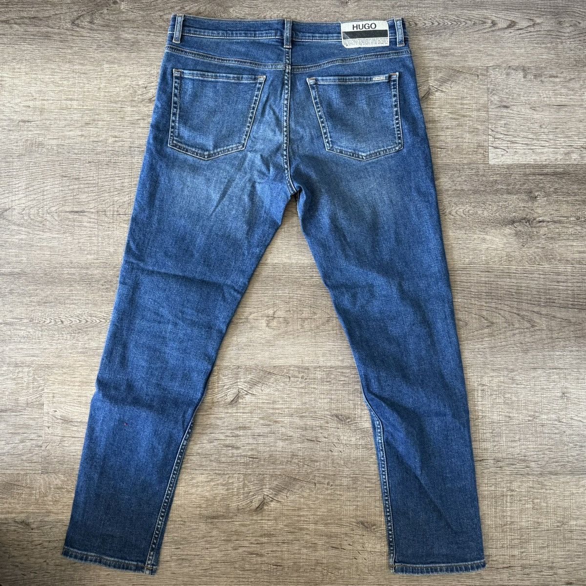 Designer × Hugo Hugo Slim Fit Medium Blue Wash Jeans Size US 31 - 2 Thumbnail