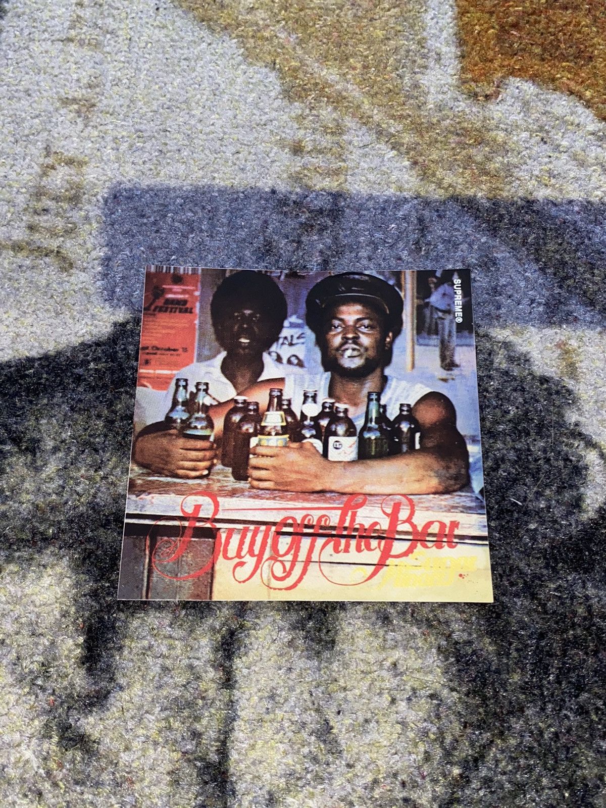 Supreme Supreme Get Off The Fucking Phone Sticker black | Grailed