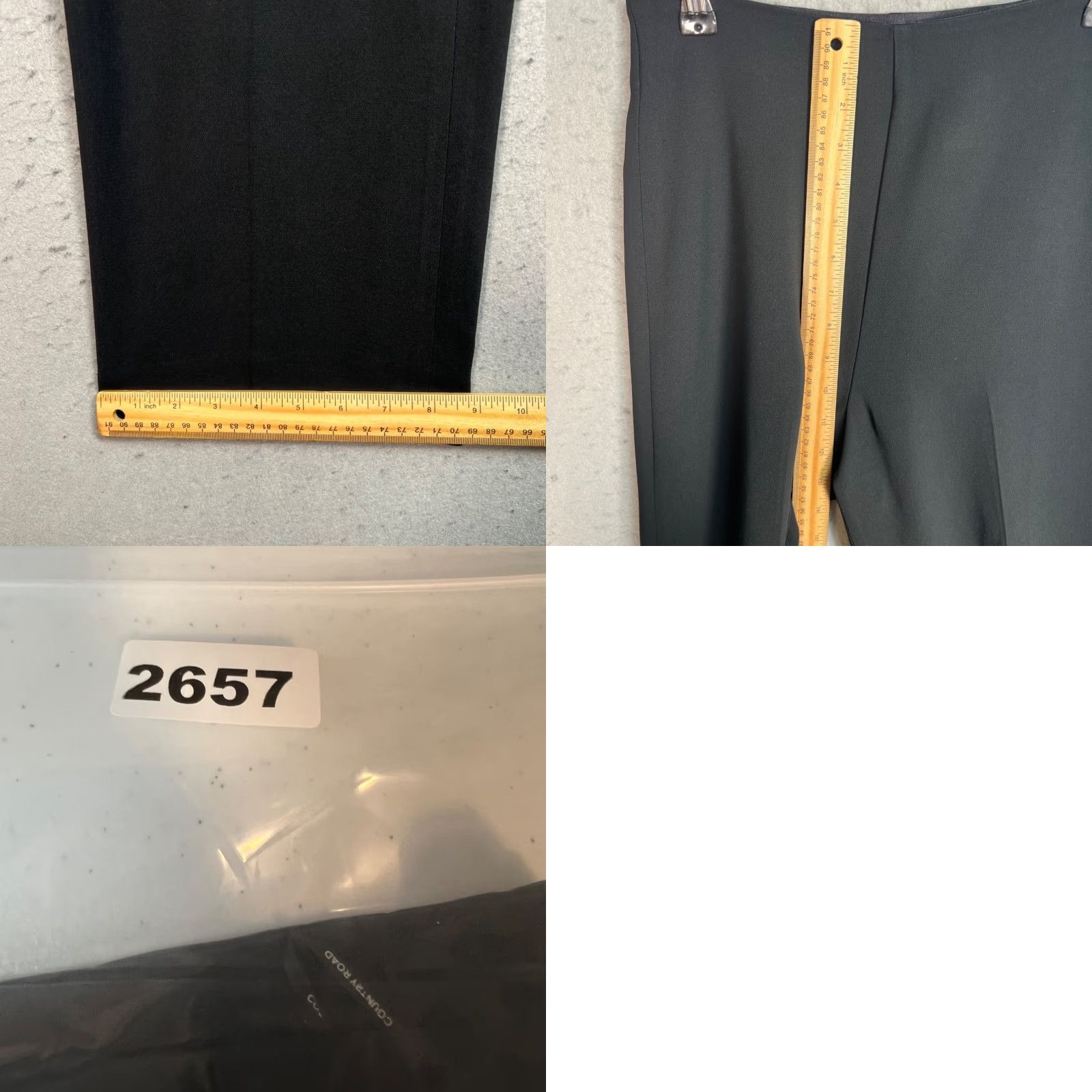 Country Road VINTAGE Country Road Black Trousers Womens Size 6 Wide-Leg Pants Adult Womens 6 Black Polyester Tri Acetate Inseam 23in Front Flat Ankle Style Size ONE SIZE - 8 Thumbnail