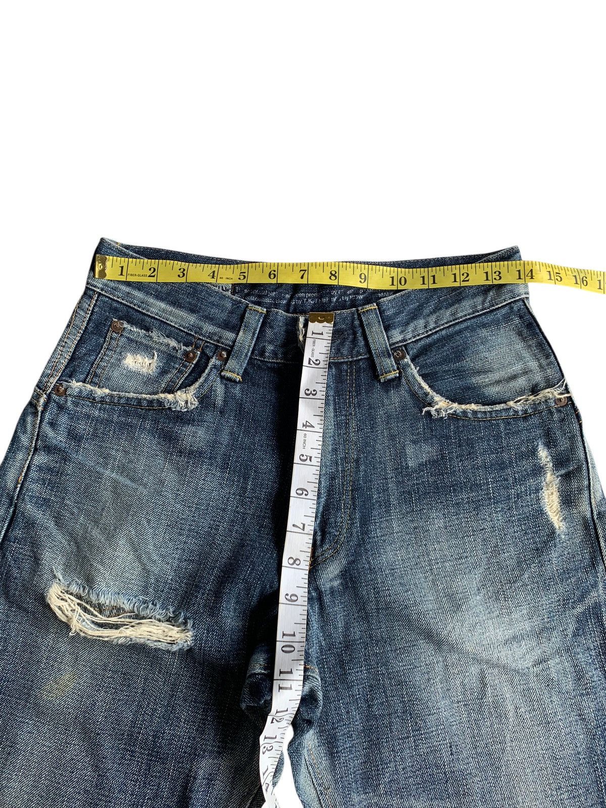 Edwin × Kapital × Vintage EDWIN SELVEDGE REDLINE JAPANESE DISTRESSED DENIM Size US 29 - 20 Thumbnail