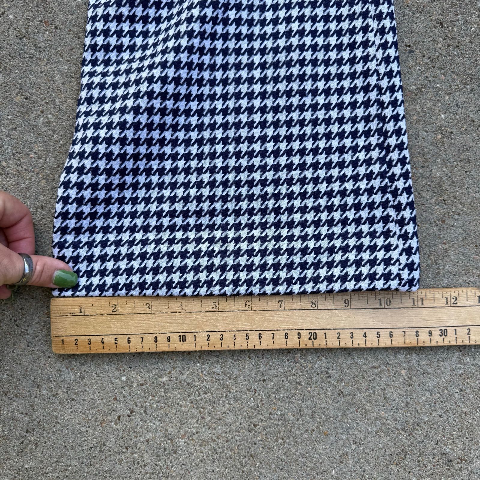 Vintage VTG Houndstooth tiny plaid check dbl knit polyester pants L Size 32" / US 10 / IT 46 - 9 Thumbnail