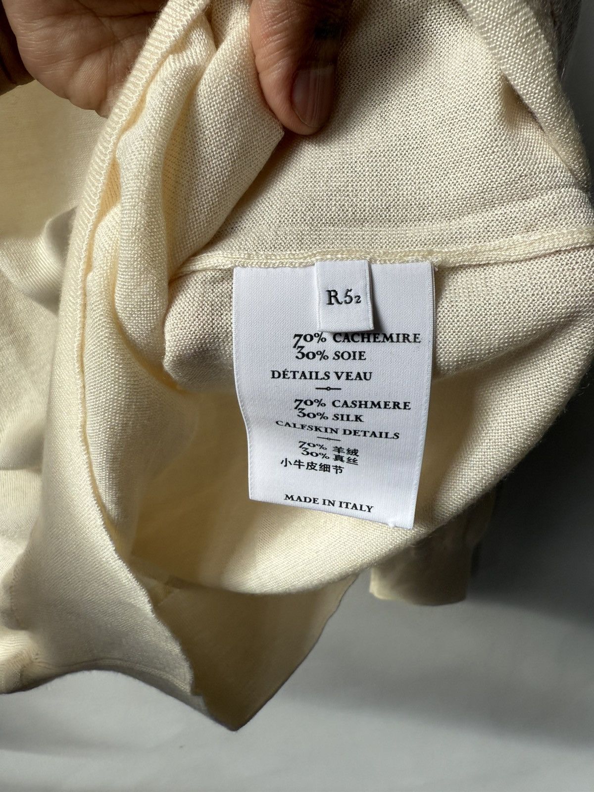 Berluti Berluti Cashmere Silk Cream Sweater Size US L / EU 52-54 / 3 - 3 Thumbnail