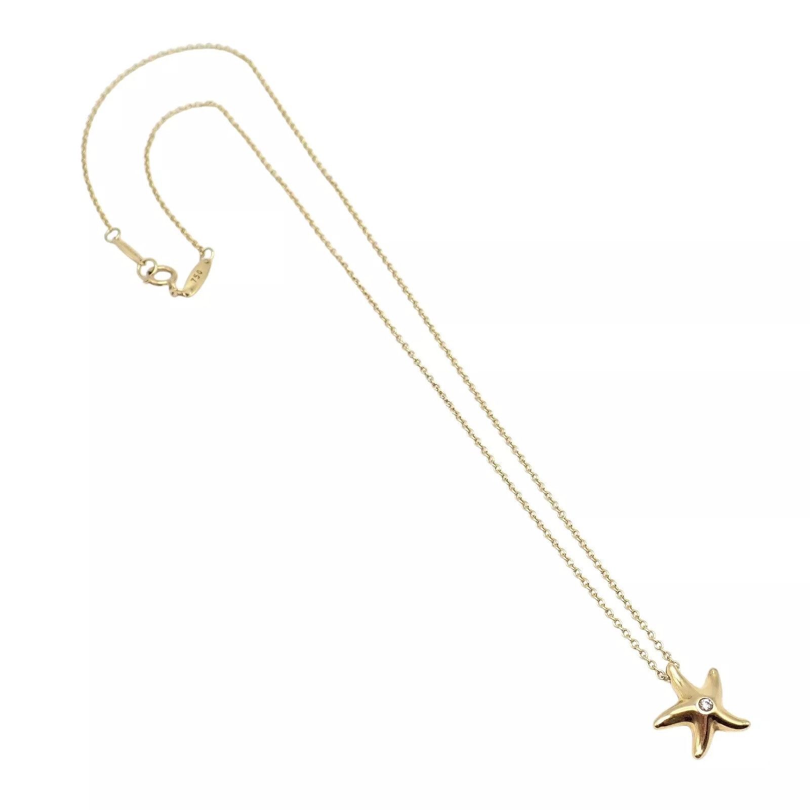 Tiffany & Co. Tiffany & Co Peretti 18k Starfish Diamond Necklace Size ONE SIZE - 9 Thumbnail