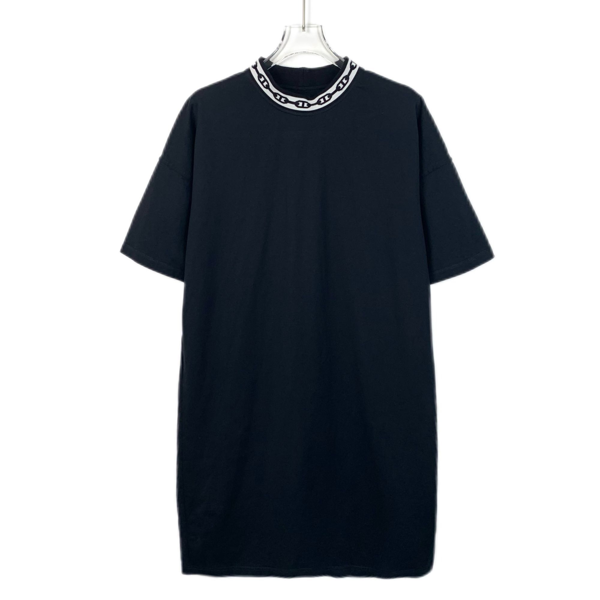 Hermes H14310 Hermès Paris Black Cotton Chain Detail T-Shirt Dress Size XXS / US 00 / IT 34 - 1 Thumbnail