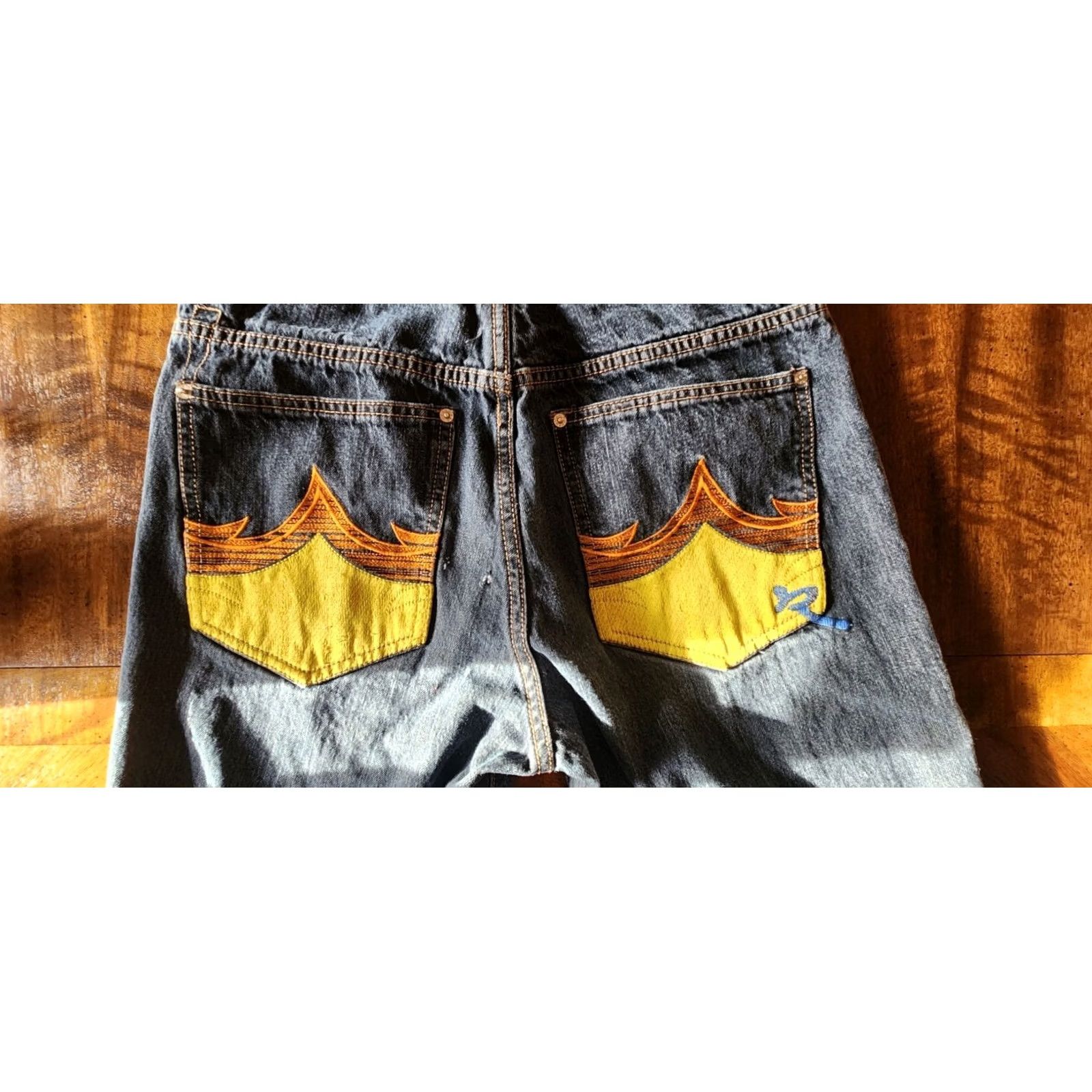 Rocawear Rocawear Jeans Mens 34 Blue Dark Denim Wide Leg Hip Hop Street Wear Y2K Size US 34 / EU 50 - 2 Thumbnail