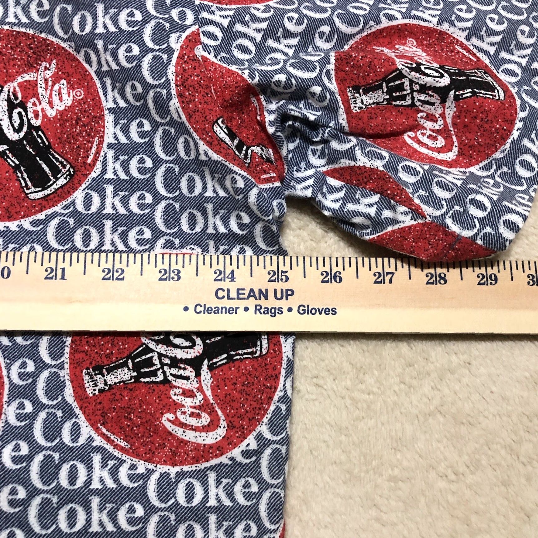Vintage Coca Cola All Over Print Mens Button Up Shirt Size XL Red Coke Bottles Size US XL / EU 56 / 4 - 8 Thumbnail