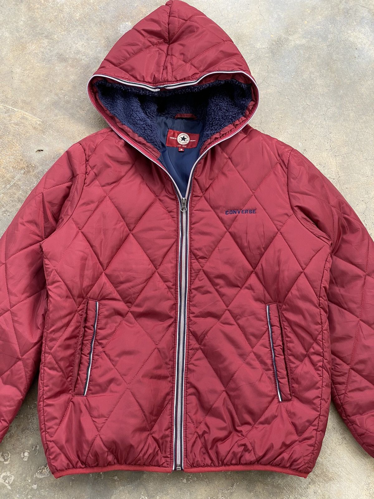 20471120 × Converse Converse Puffer Jacket Hooded Nice Design Size US M / EU 48-50 / 2 - 6 Thumbnail