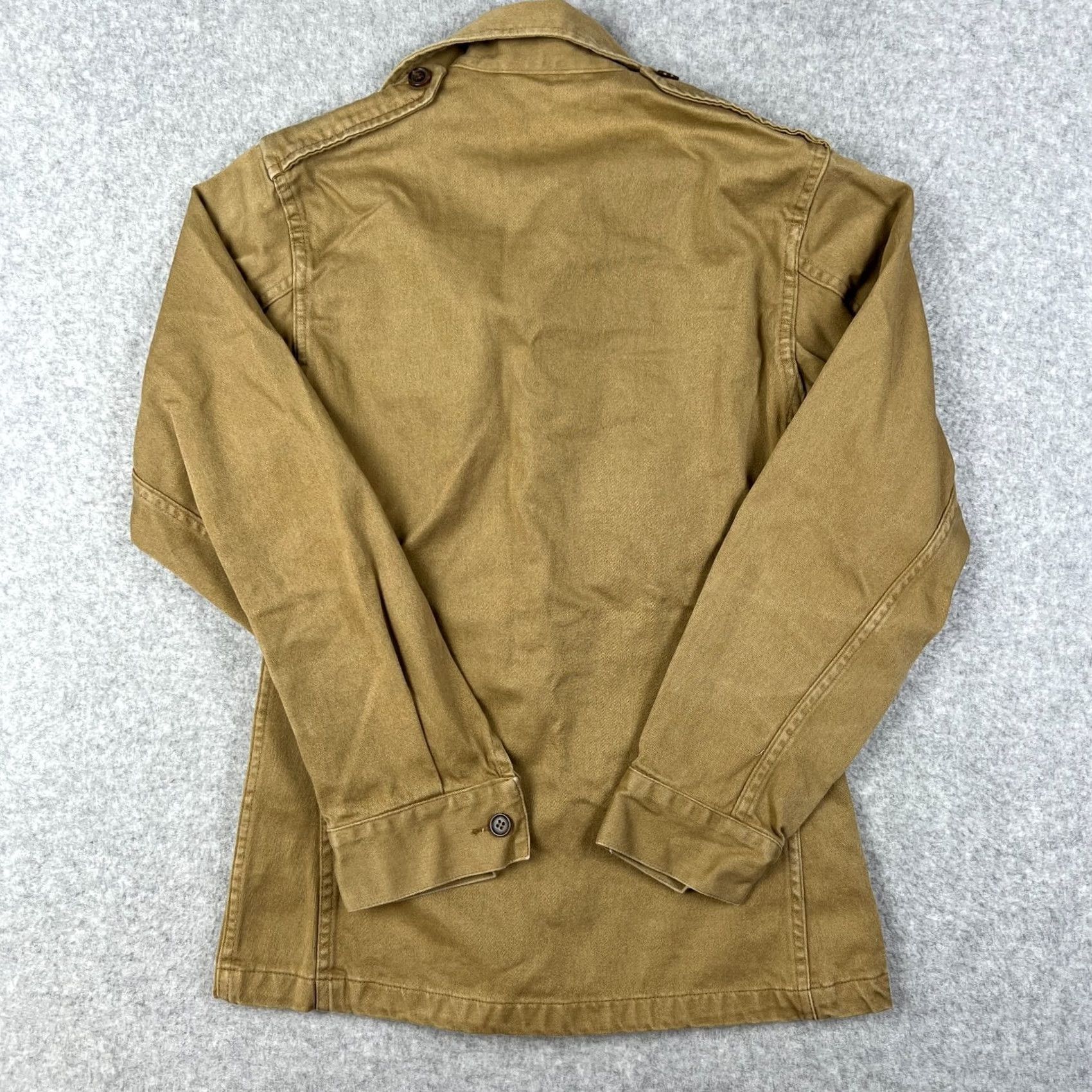 Vintage APC F2 Military Jacket Shoot Them Back XS Mens Beige Button Cotton Size US XS / EU 42 / 0 - 2 Thumbnail