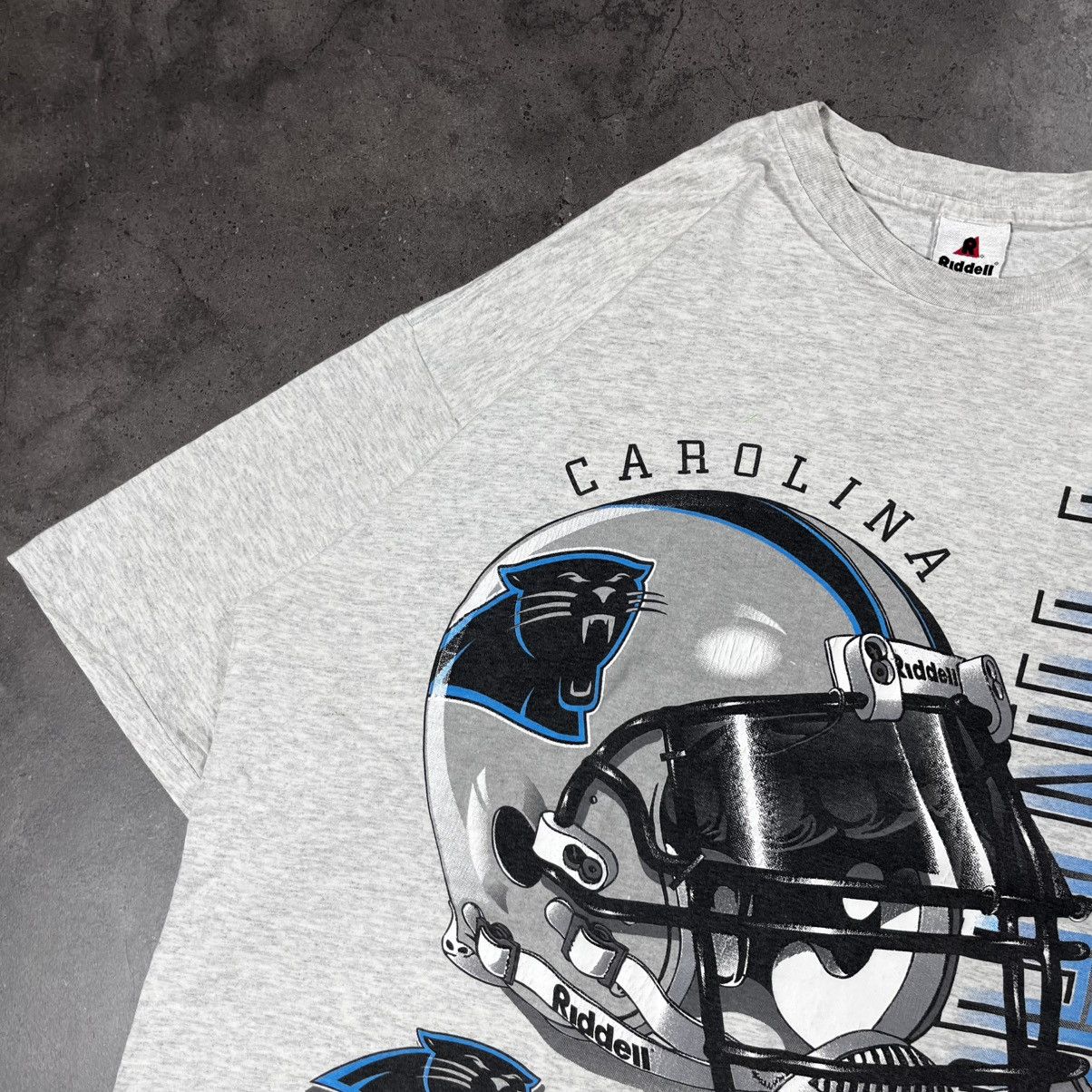 NFL Rare Vintage 90s Riddell Carolina Panthers NFL Jersey Tee Size US XL / EU 56 / 4 - 3 Thumbnail