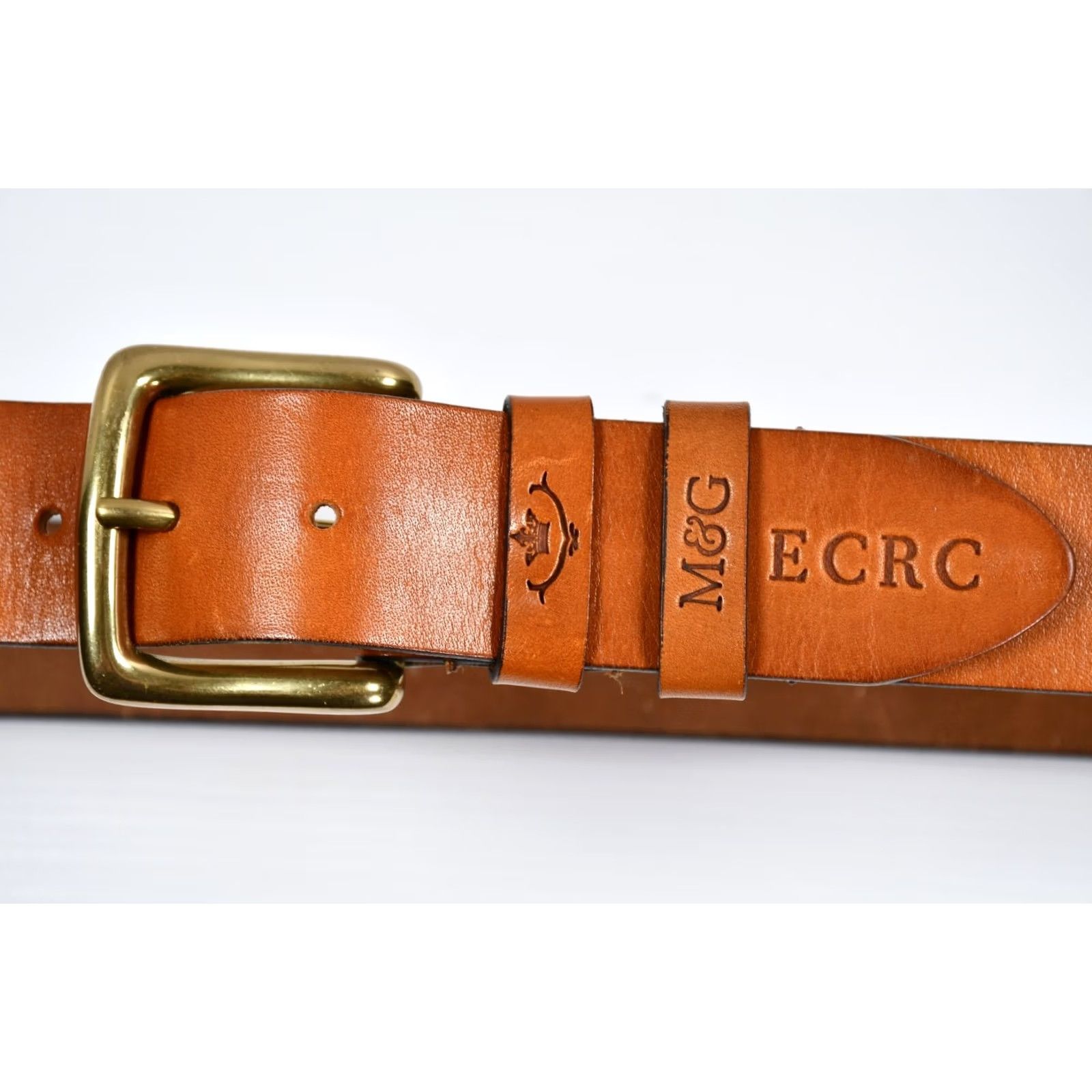 George Mackenzie & George Leather Belt Brown Men's 34/86 Dress Belt Buckle Regular Vintage: No Size 34 - 5 Thumbnail