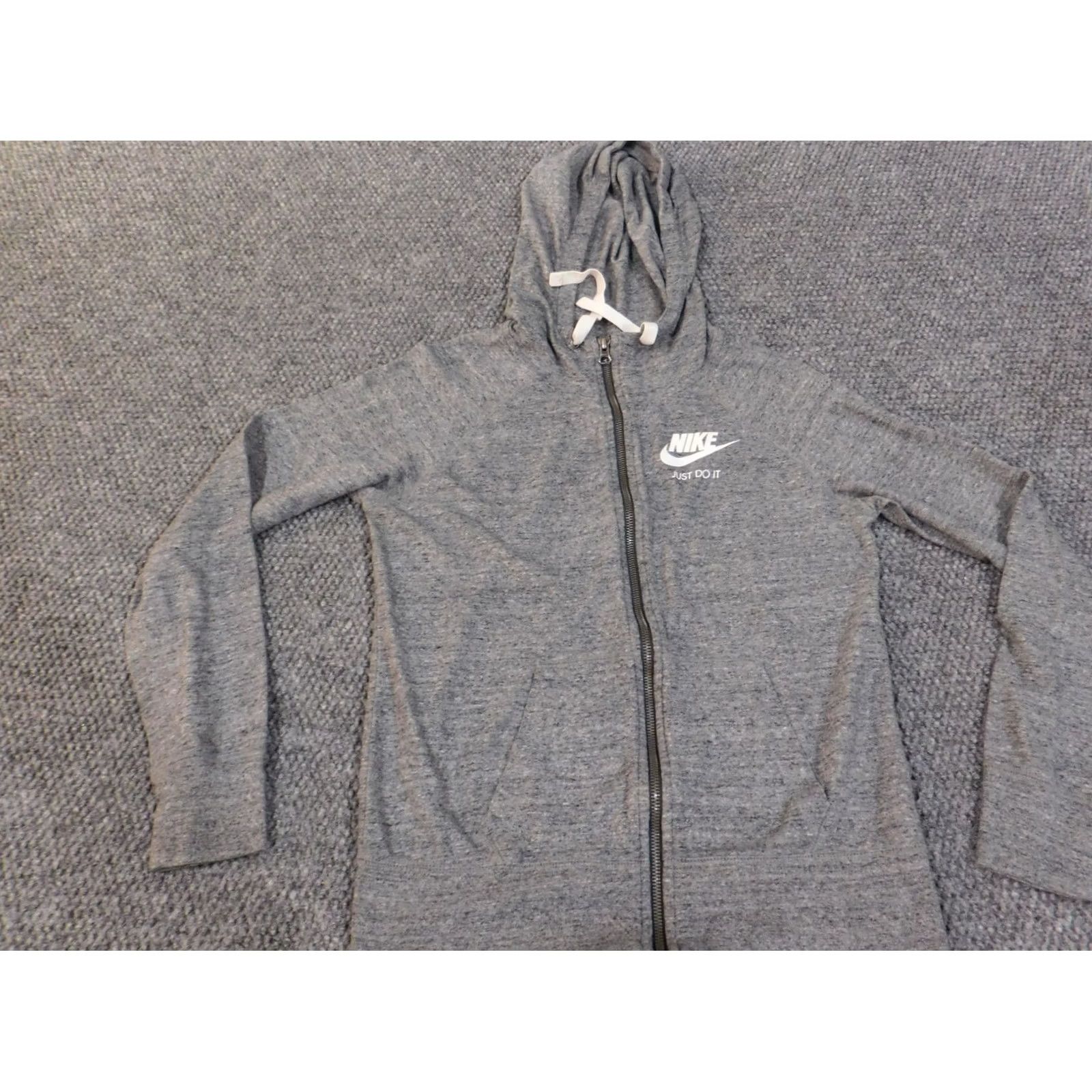 Nike Nike Hoodie Women S Gray Full Zip Logo Swoosh Knit Casual Sportswear Size S / US 4 / IT 40 - 3 Thumbnail
