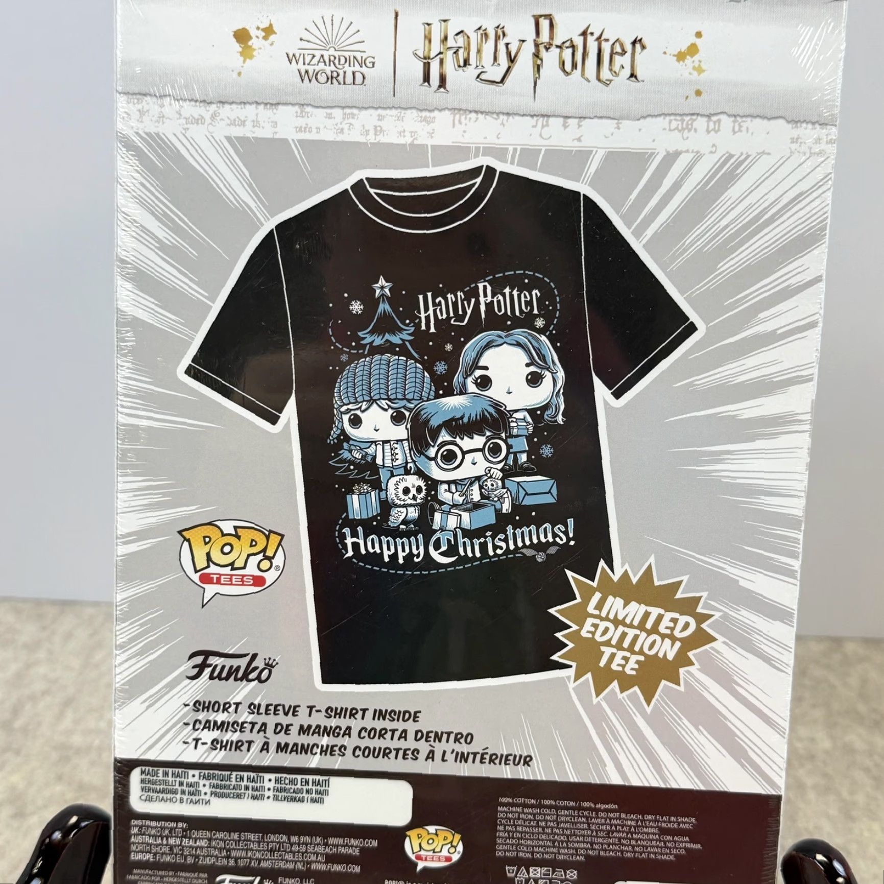 Vintage Funko Shirt Unisex L Black Harry Potter Christmas Pop Culture Limited Edition Graphic Print Crew Neck Short Sleeve Men T-Shirt Size US L / EU 52-54 / 3 - 7 Thumbnail