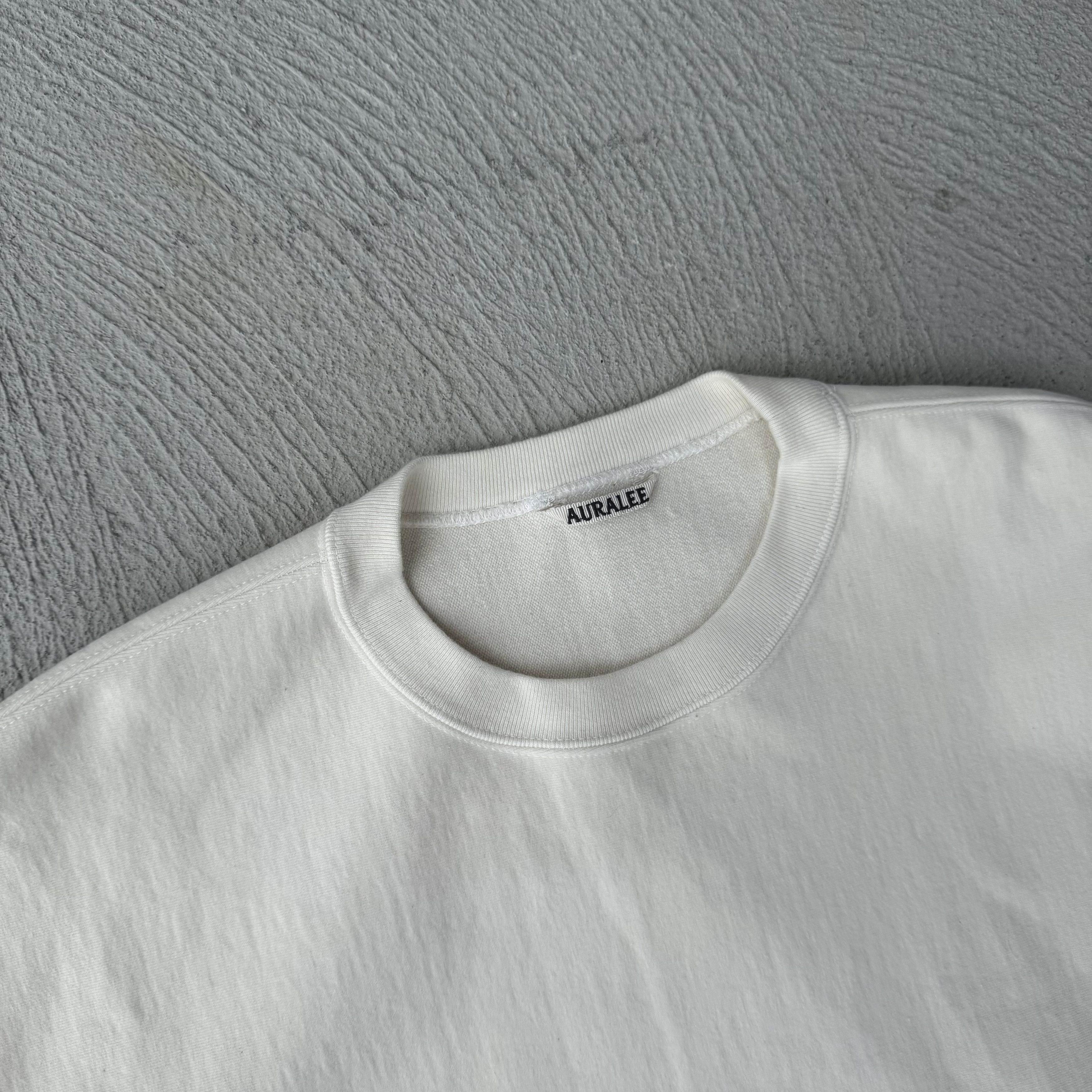 Auralee SUPER MILLED SWEAT CUT-OFF SWEATSHIRT size 4 | Grailed